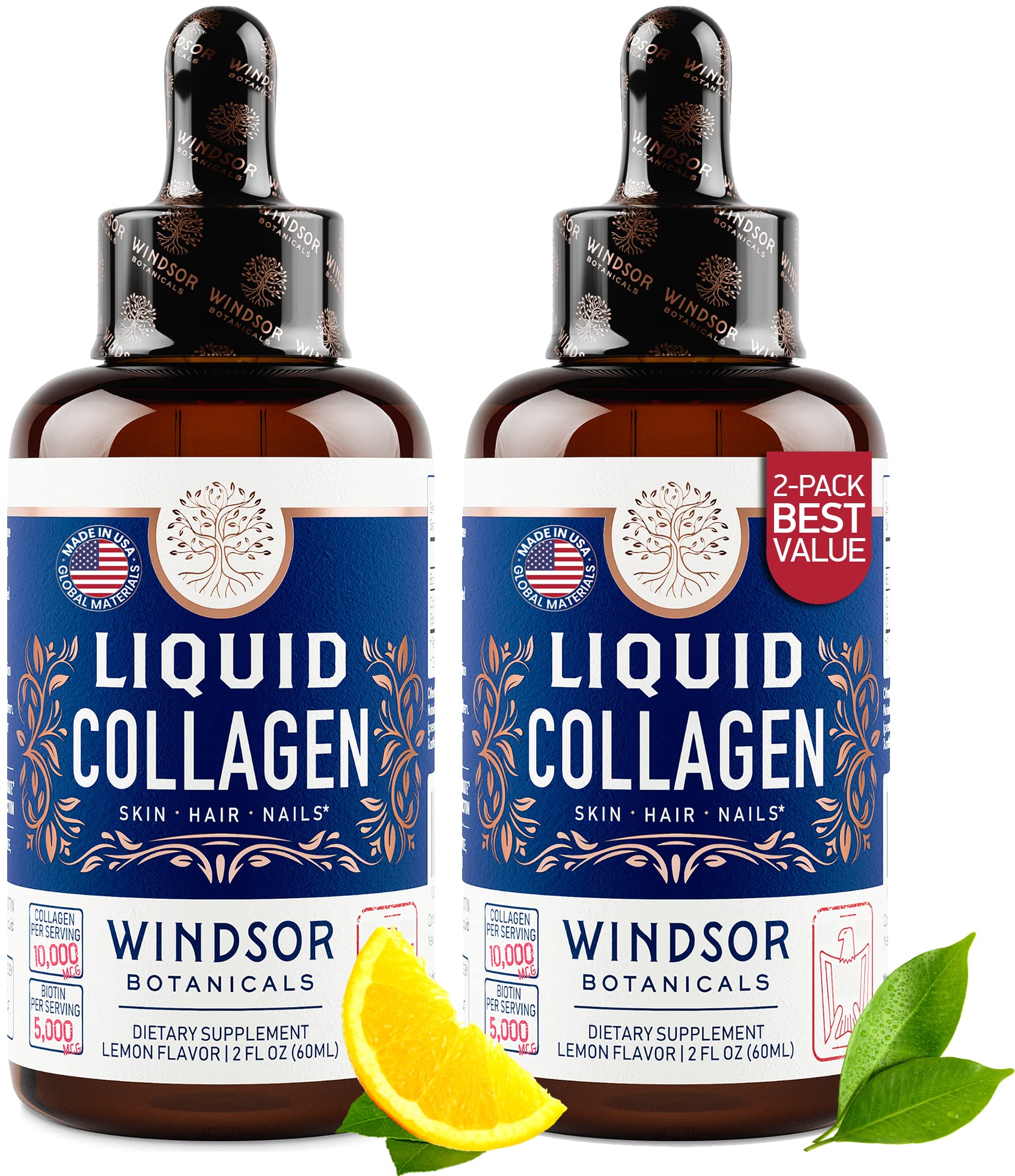 Foto 2 pulgar | Suplemento De Péptidos De Colágeno De Windsor Botanicals De 10,000 Mcg Bi - Venta Internacional.