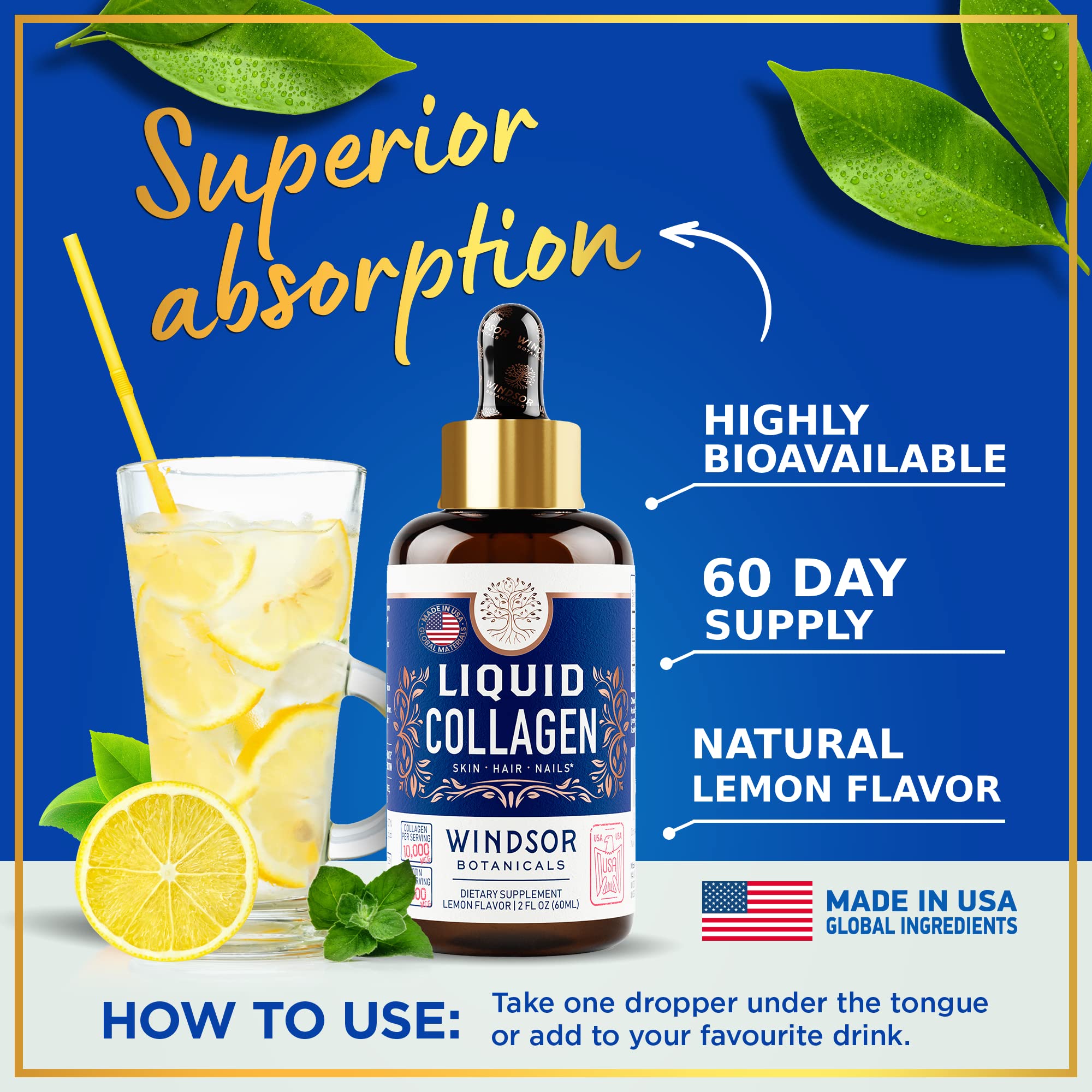 Foto 5 pulgar | Suplemento De Péptidos De Colágeno De Windsor Botanicals De 10,000 Mcg Bi - Venta Internacional.