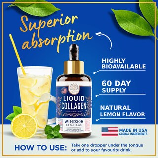Foto 4 | Suplemento De Péptidos De Colágeno De Windsor Botanicals De 10,000 Mcg Bi - Venta Internacional.