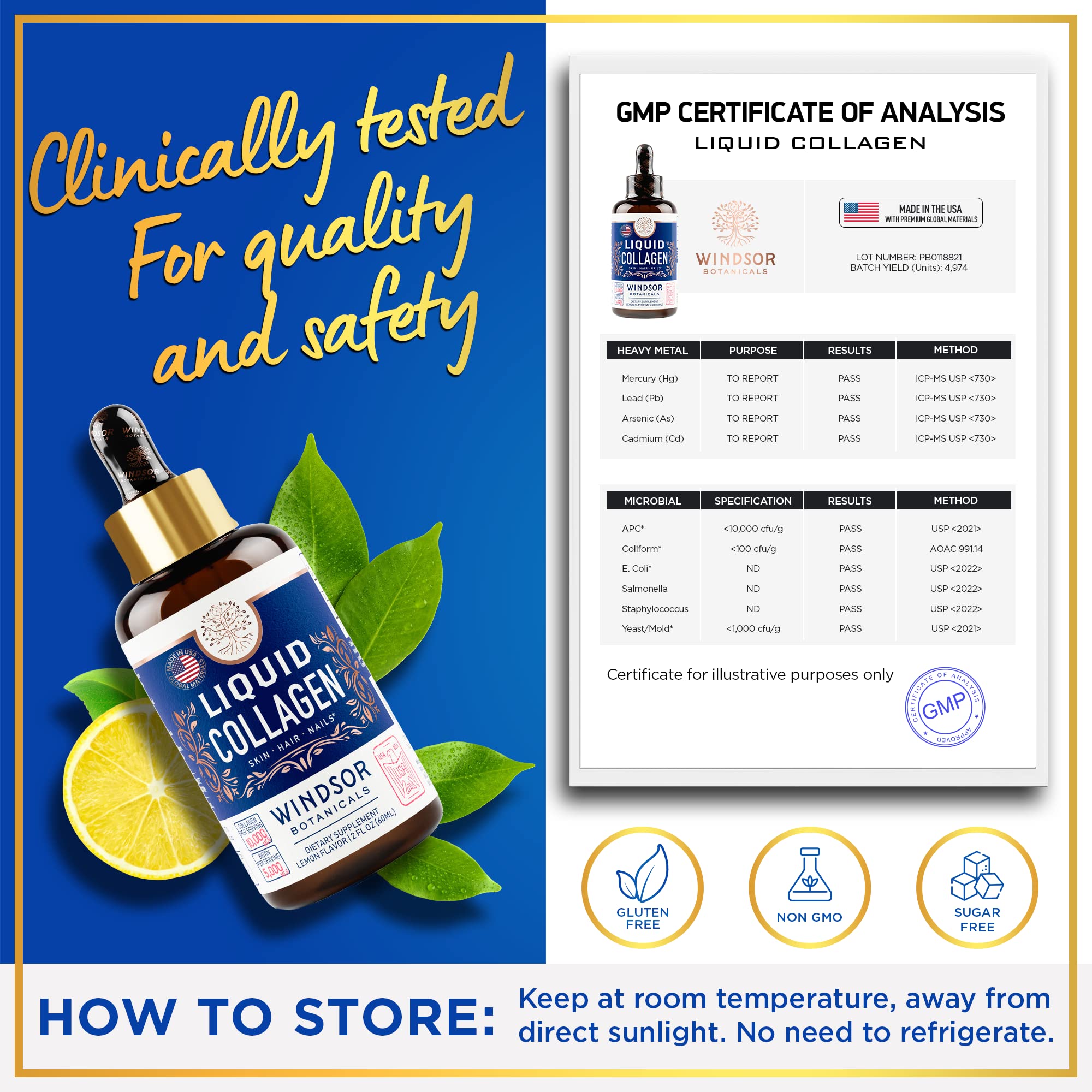 Foto 5 | Suplemento De Péptidos De Colágeno De Windsor Botanicals De 10,000 Mcg Bi - Venta Internacional.