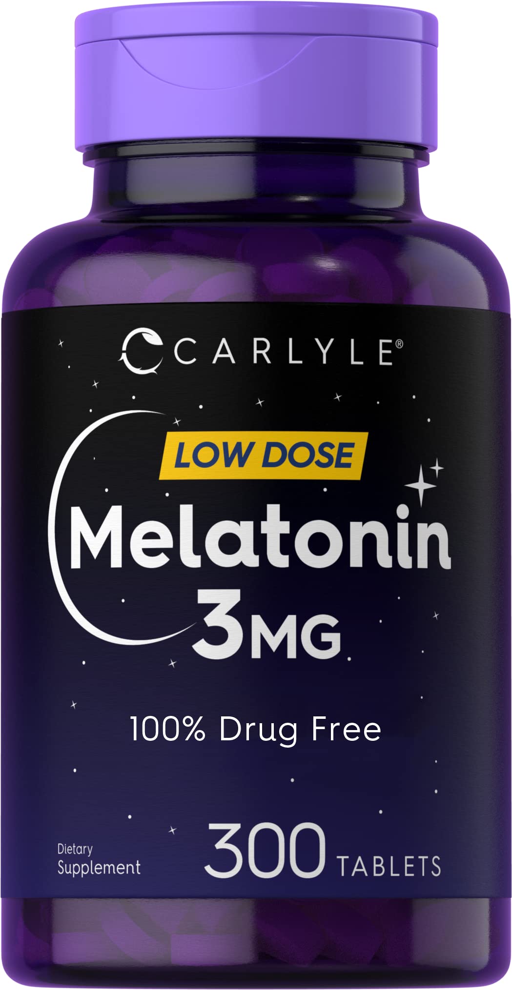 Foto 2 pulgar | Suplemento Carlyle Melatonin 3 Mg 300 Comprimidos Vegetariano - Venta Internacional.