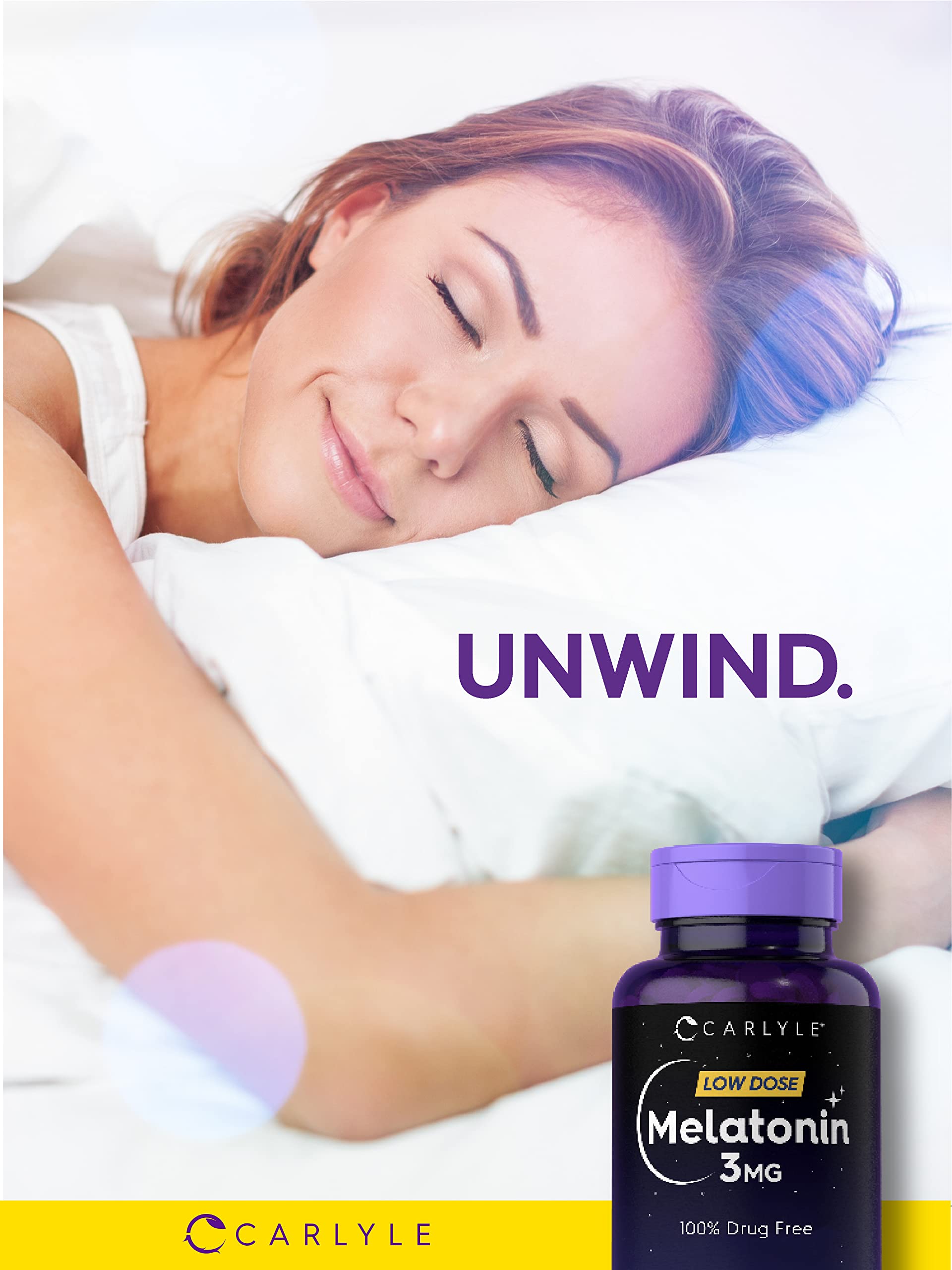 Foto 7 pulgar | Suplemento Carlyle Melatonin 3 Mg 300 Comprimidos Vegetariano - Venta Internacional.