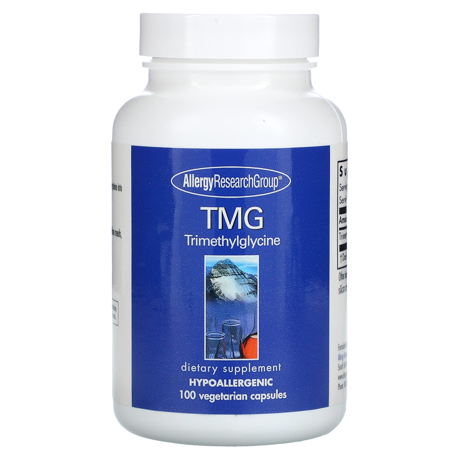 Foto 2 pulgar | Suplemento Del Grupo De Investigación De Alergias Tmg (trimetilglicina) 750 Mg - Venta Internacional.