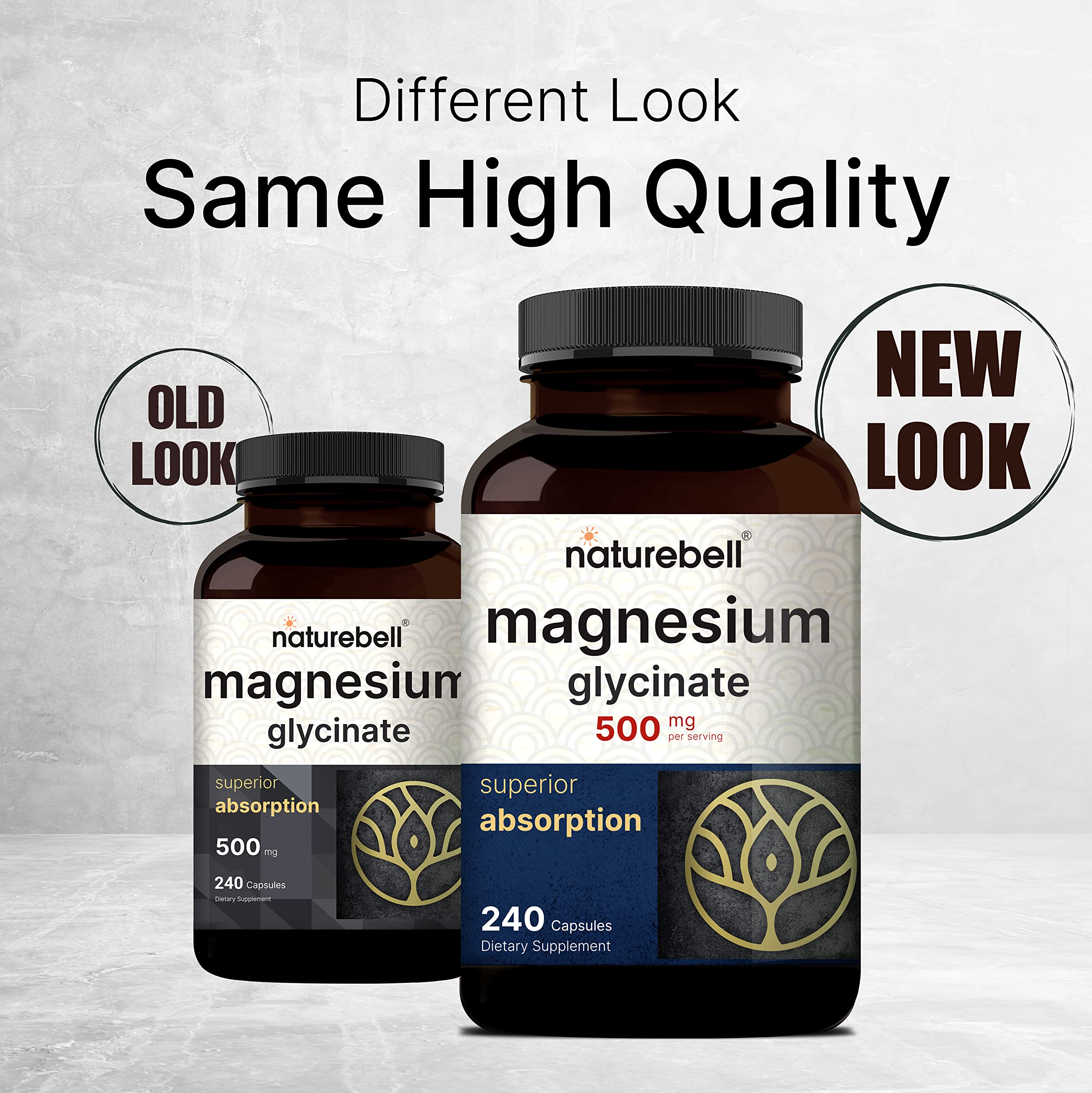 Foto 3 pulgar | Suplemento De Glicinato De Magnesio Naturebell 500 Mg 480 Cápsulas - Venta Internacional.