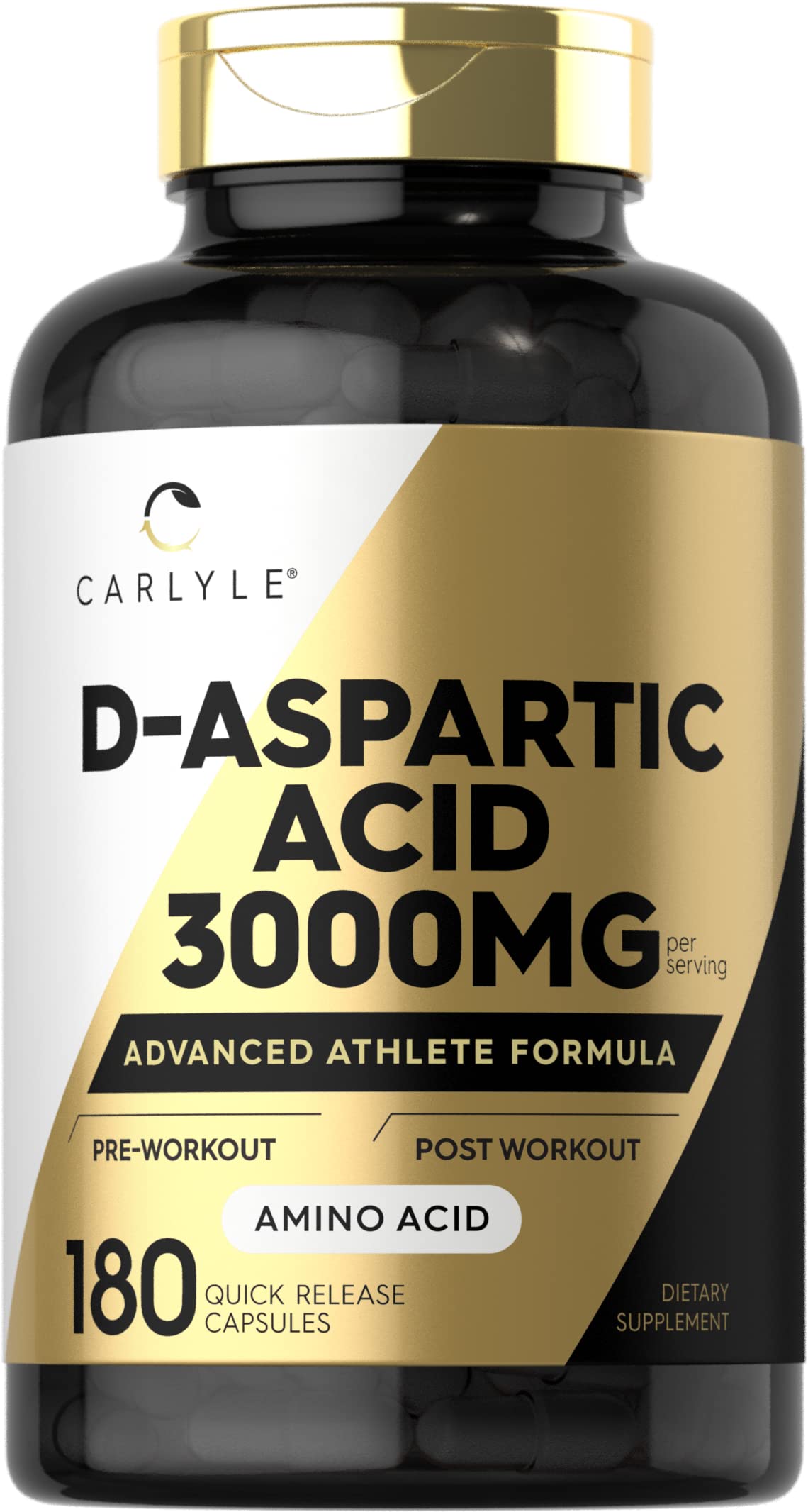 Foto 1 | Suplemento Carlyle De Ácido D-aspártico En Cápsulas De 3000 Mg, 180 Unidades - Venta Internacional.