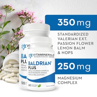 Foto 2 | Suplemento Vitaminerals 33+ Baldrian Plus Relaxing 120 Comprimidos - Venta Internacional.