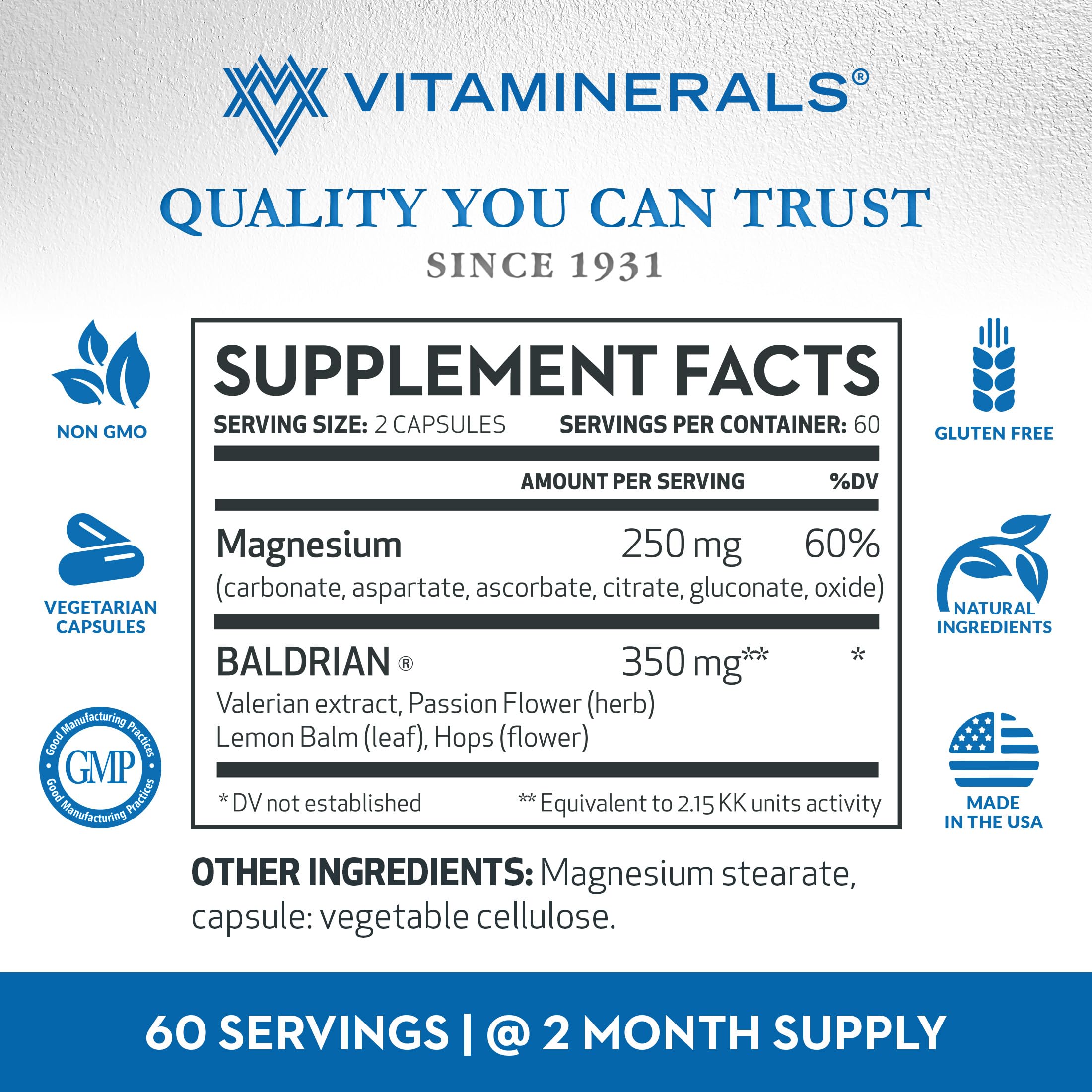 Foto 6 pulgar | Suplemento Vitaminerals 33+ Baldrian  Plus Relaxing 120 Comprimidos - Venta Internacional.