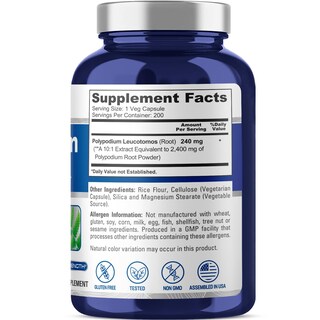 Foto 2 | Suplemento De Extracto De Nusapure Polypodium Leucotomos 2400 Mg - Venta Internacional.