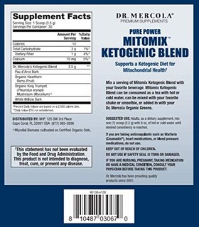 Foto 3 | Suplemento Dr. Mercola Mitomix, Mezcla Cetogénica, 105 G, 30 Porciones - Venta Internacional.