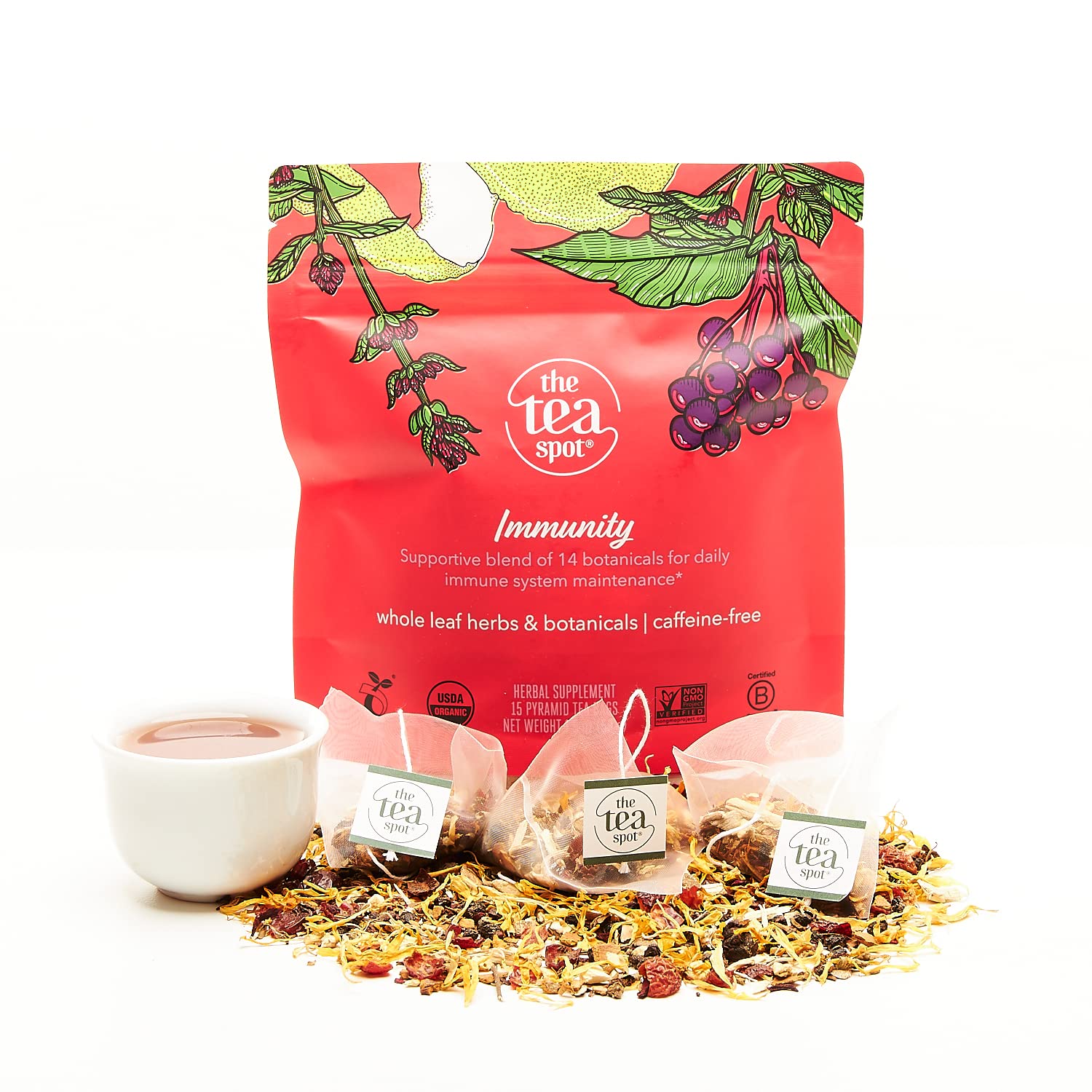 Foto 2 pulgar | Tea The Tea Spot Organic Immunity Con Vitamina C Natural 15 Ba - Venta Internacional.