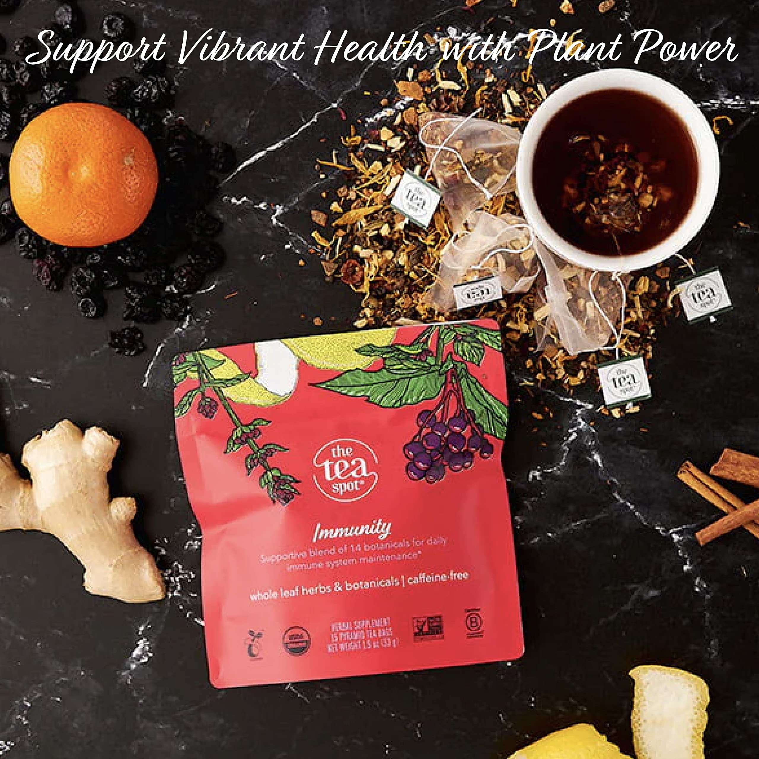 Foto 3 pulgar | Tea The Tea Spot Organic Immunity Con Vitamina C Natural 15 Ba - Venta Internacional.