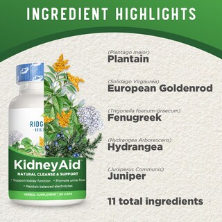 Foto 4 | Suplemento Ridgecrest Herbals Kidneyaid 60 Cápsulas Veganas - Venta Internacional.
