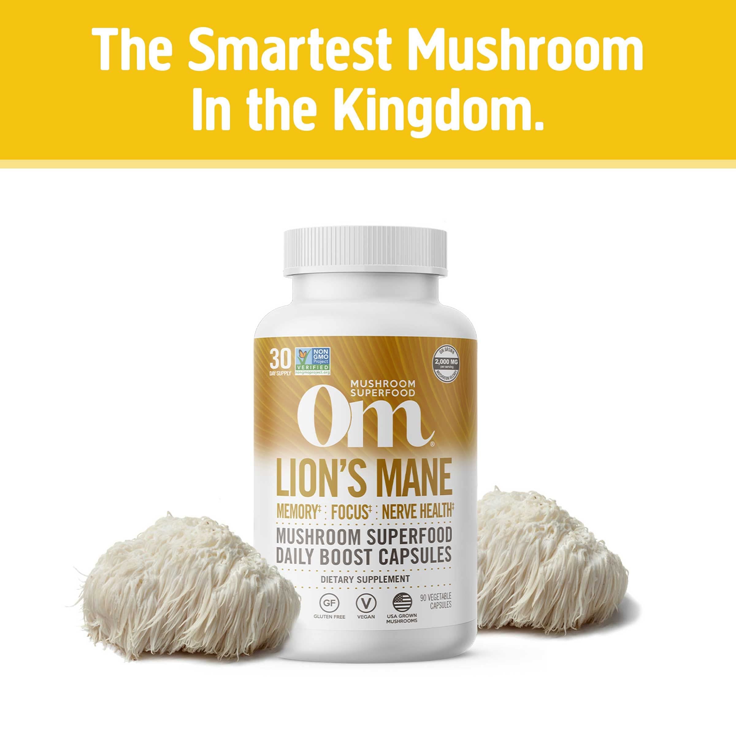 Foto 3 pulgar | Suplemento Om Mushroom Superfood Lion's Mane 90 Cápsulas - Venta Internacional.