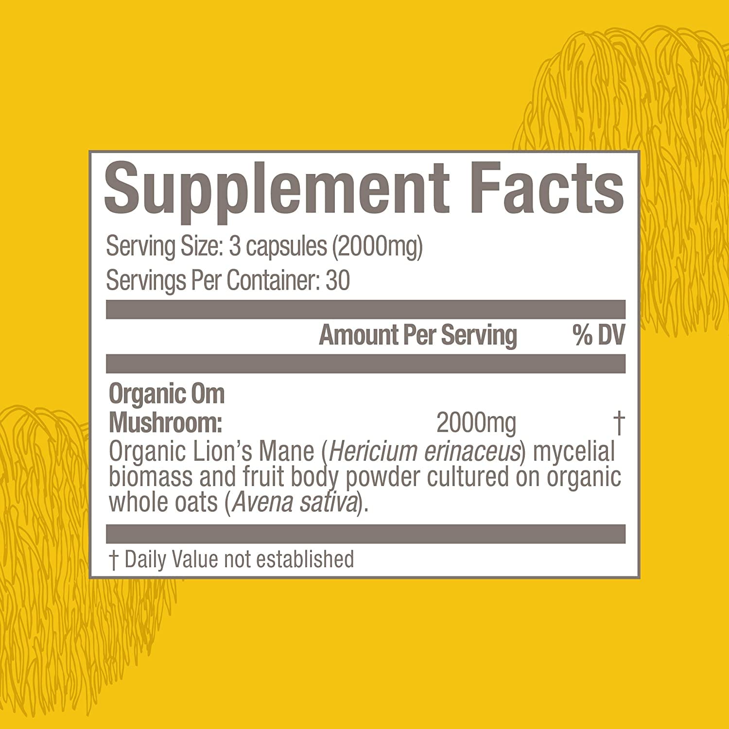 Foto 5 pulgar | Suplemento Om Mushroom Superfood Lion's Mane 90 Cápsulas - Venta Internacional.