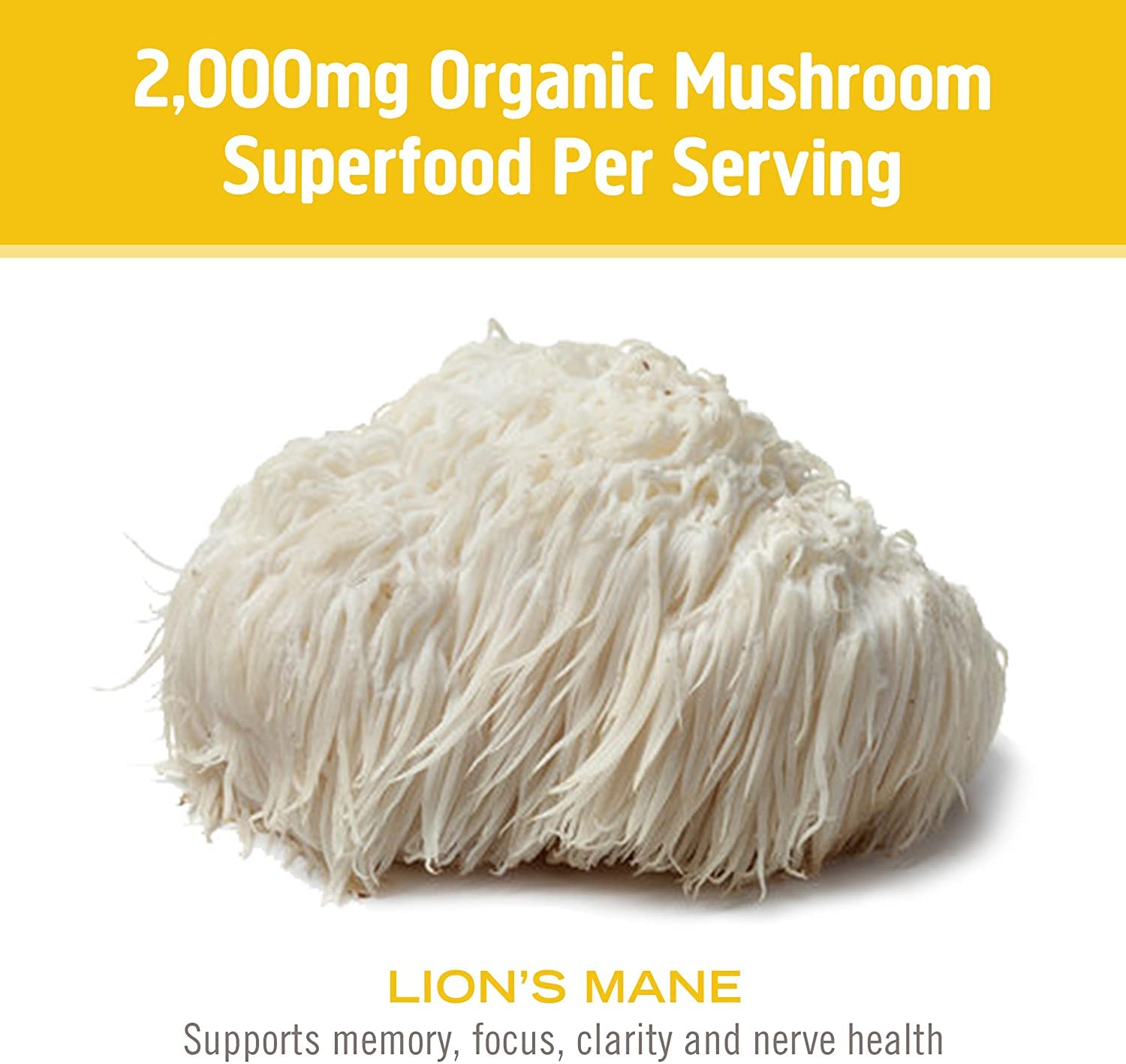 Foto 7 pulgar | Suplemento Om Mushroom Superfood Lion's Mane 90 Cápsulas - Venta Internacional.