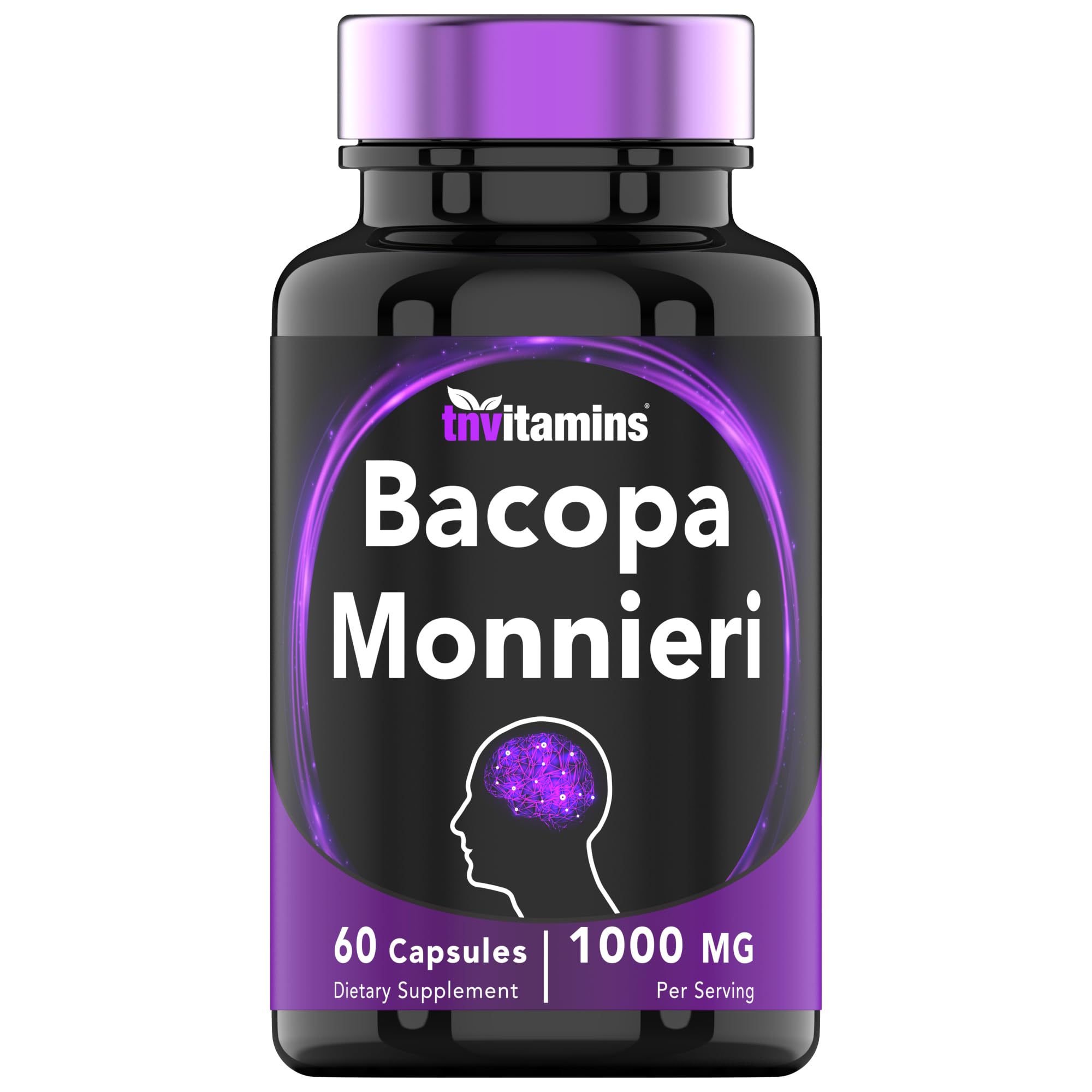 Foto 2 pulgar | Suplemento De Vitaminas Bacopa Monnieri En Cápsulas 1000 Mg (60) - Venta Internacional.