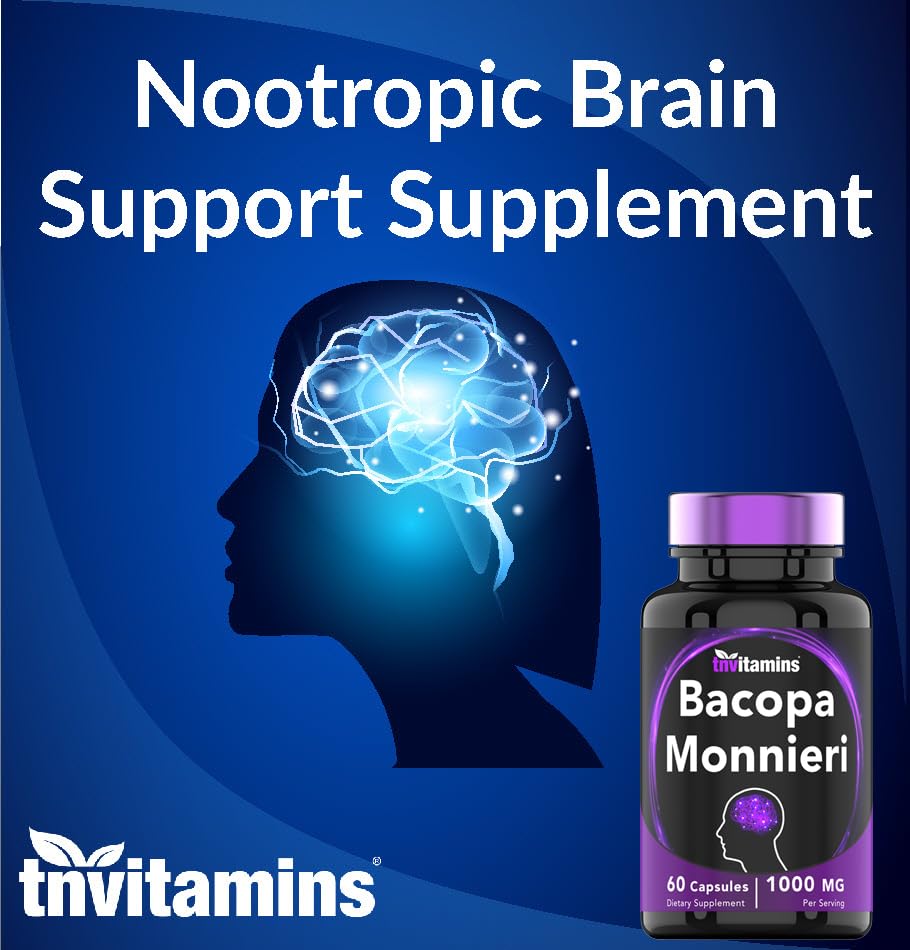 Foto 5 pulgar | Suplemento De Vitaminas Bacopa Monnieri En Cápsulas 1000 Mg (60) - Venta Internacional.