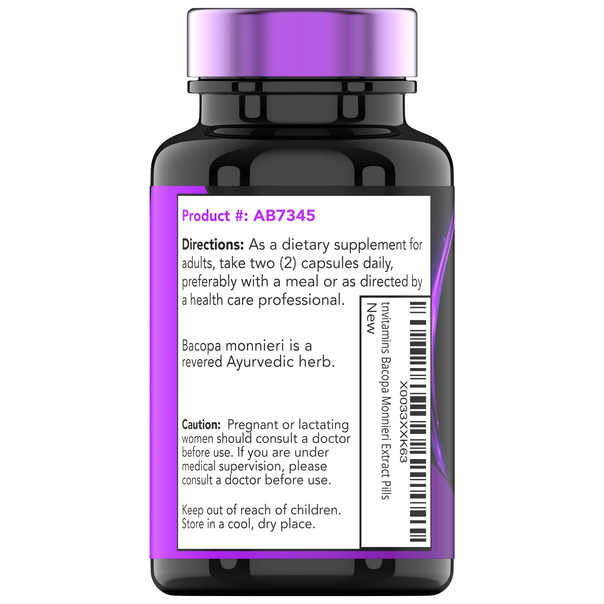 Foto 6 pulgar | Suplemento De Vitaminas Bacopa Monnieri En Cápsulas 1000 Mg (60) - Venta Internacional.