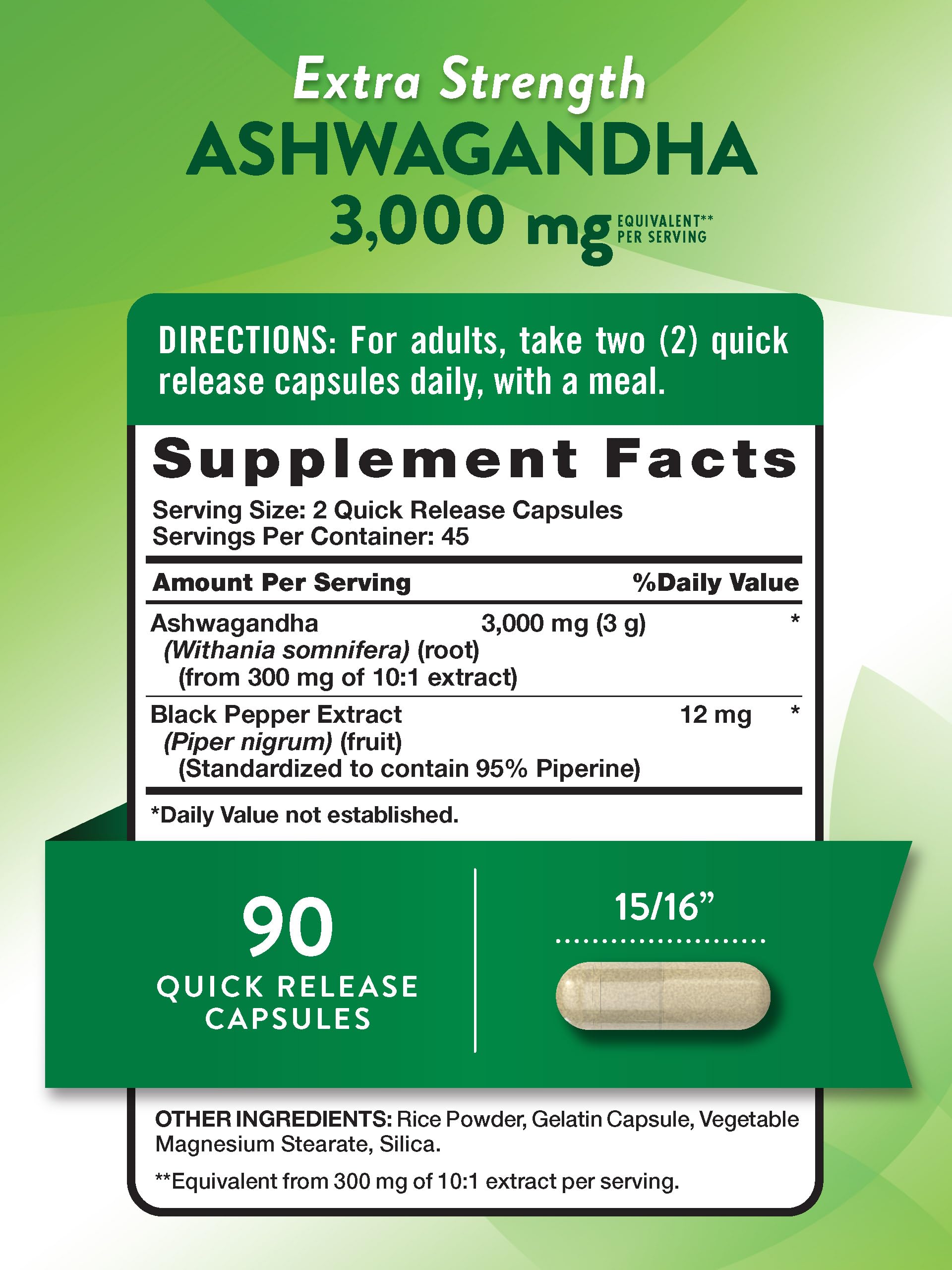 Foto 3 pulgar | Suplemento Nature's Truth, Cápsulas De Ashwagandha, 3000 Mg, 90 Unidades - Venta Internacional.