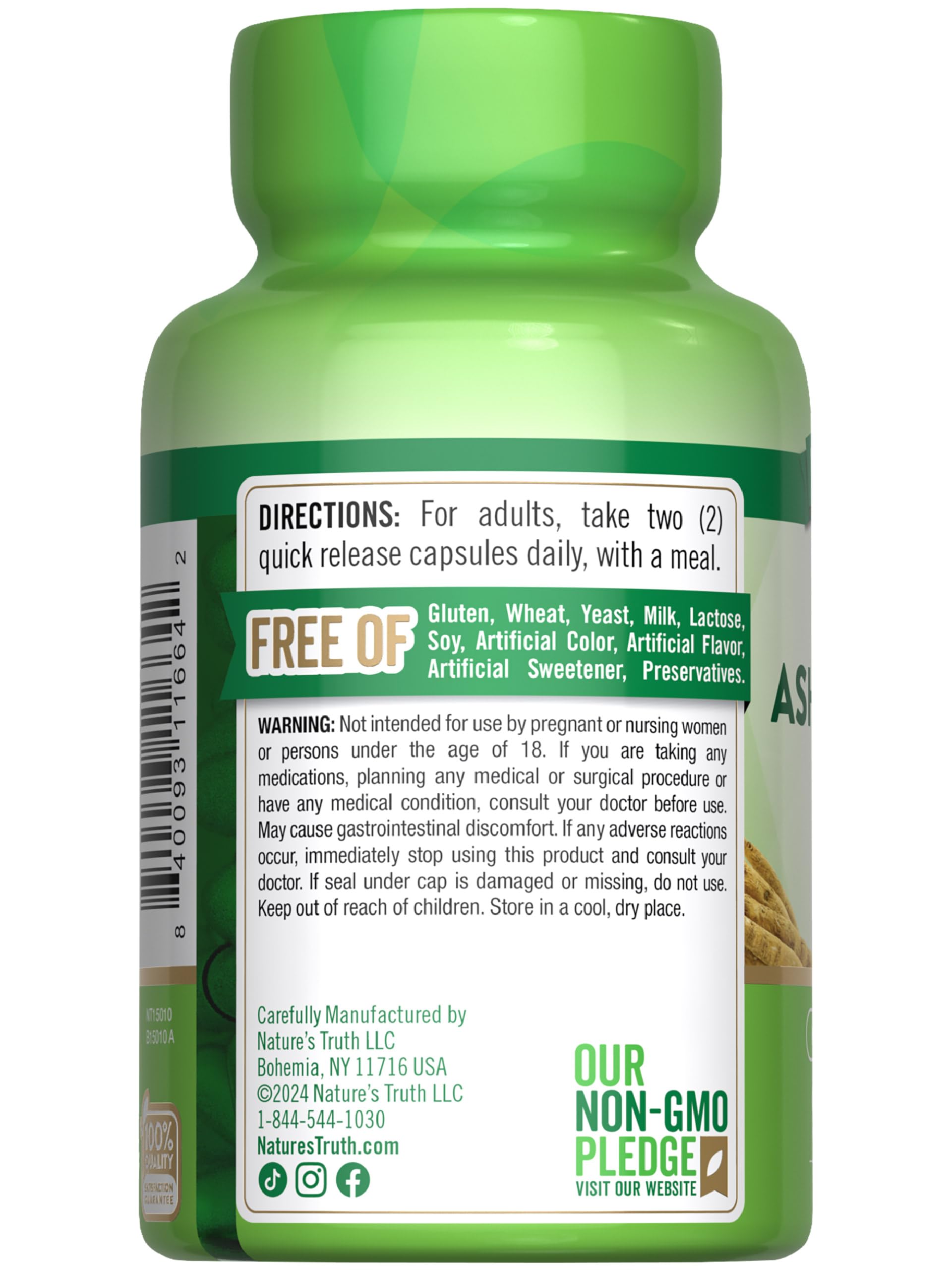 Foto 8 pulgar | Suplemento Nature's Truth, Cápsulas De Ashwagandha, 3000 Mg, 90 Unidades - Venta Internacional.