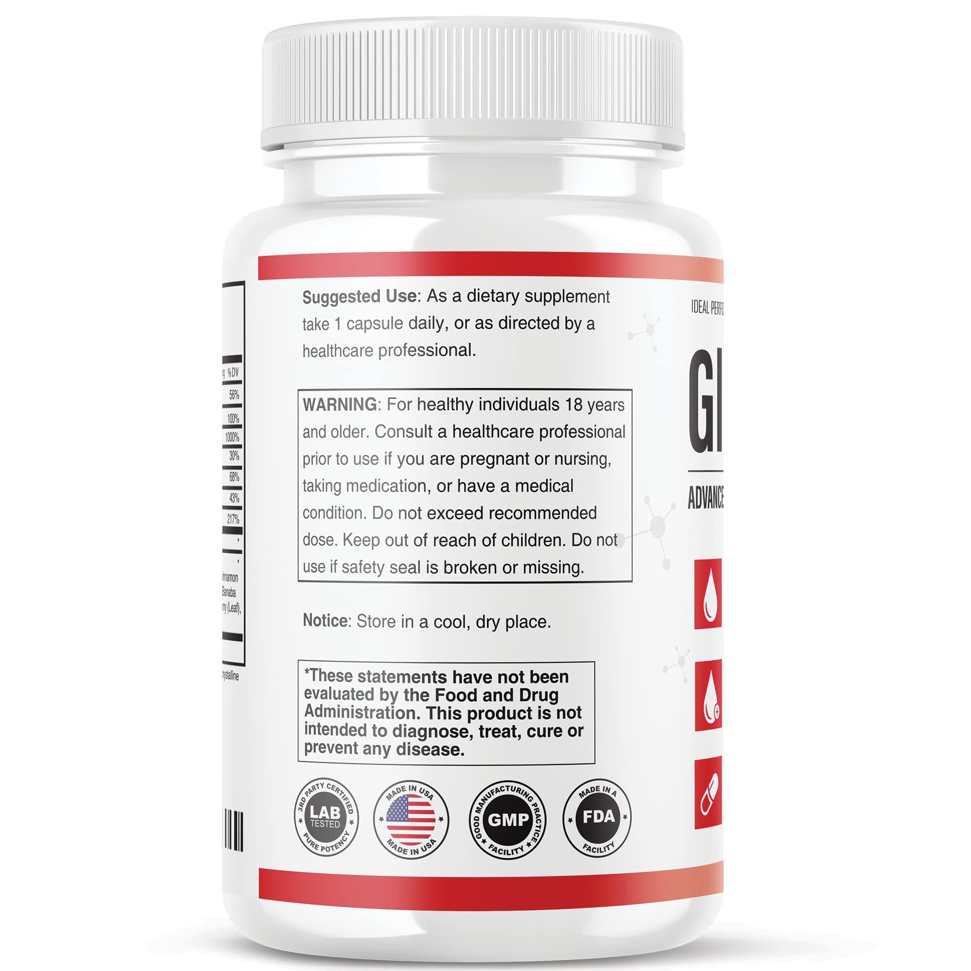 Foto 4 pulgar | Suplemento Ideal Performance Glucofort Formula (paquete De 5) - Venta Internacional.