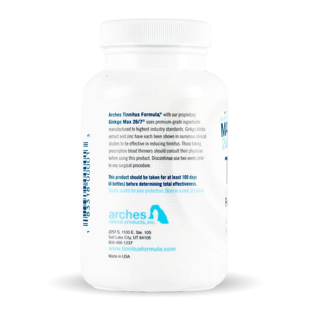 Foto 3 pulgar | Suplemento Arches Tintinnitus Formula, 100 Tabletas, Suministro Para 25 Días - Venta Internacional.