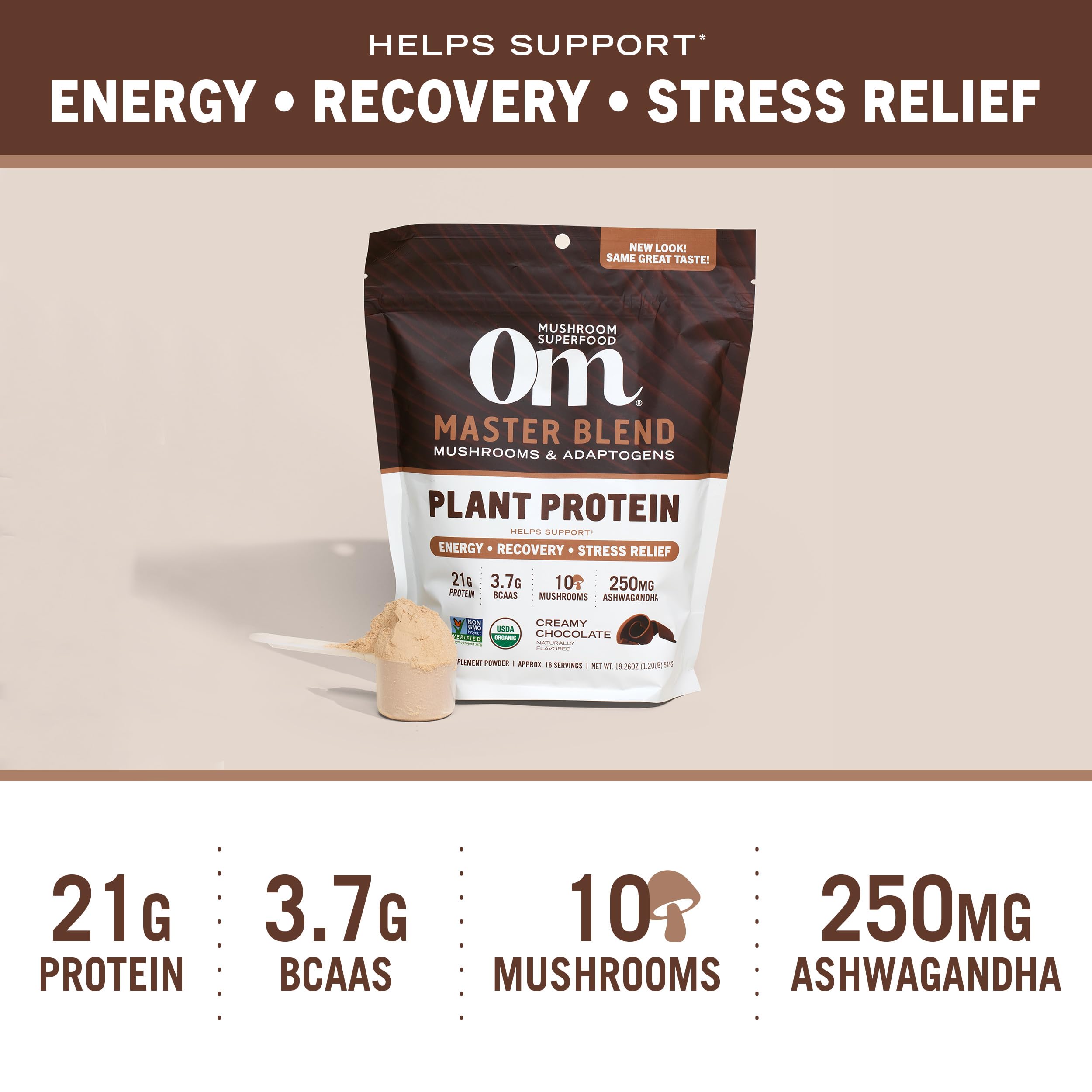 Foto 4 pulgar | Proteína En Polvo Om Mushroom Superfood Master Blend 540 Ml - Venta Internacional.