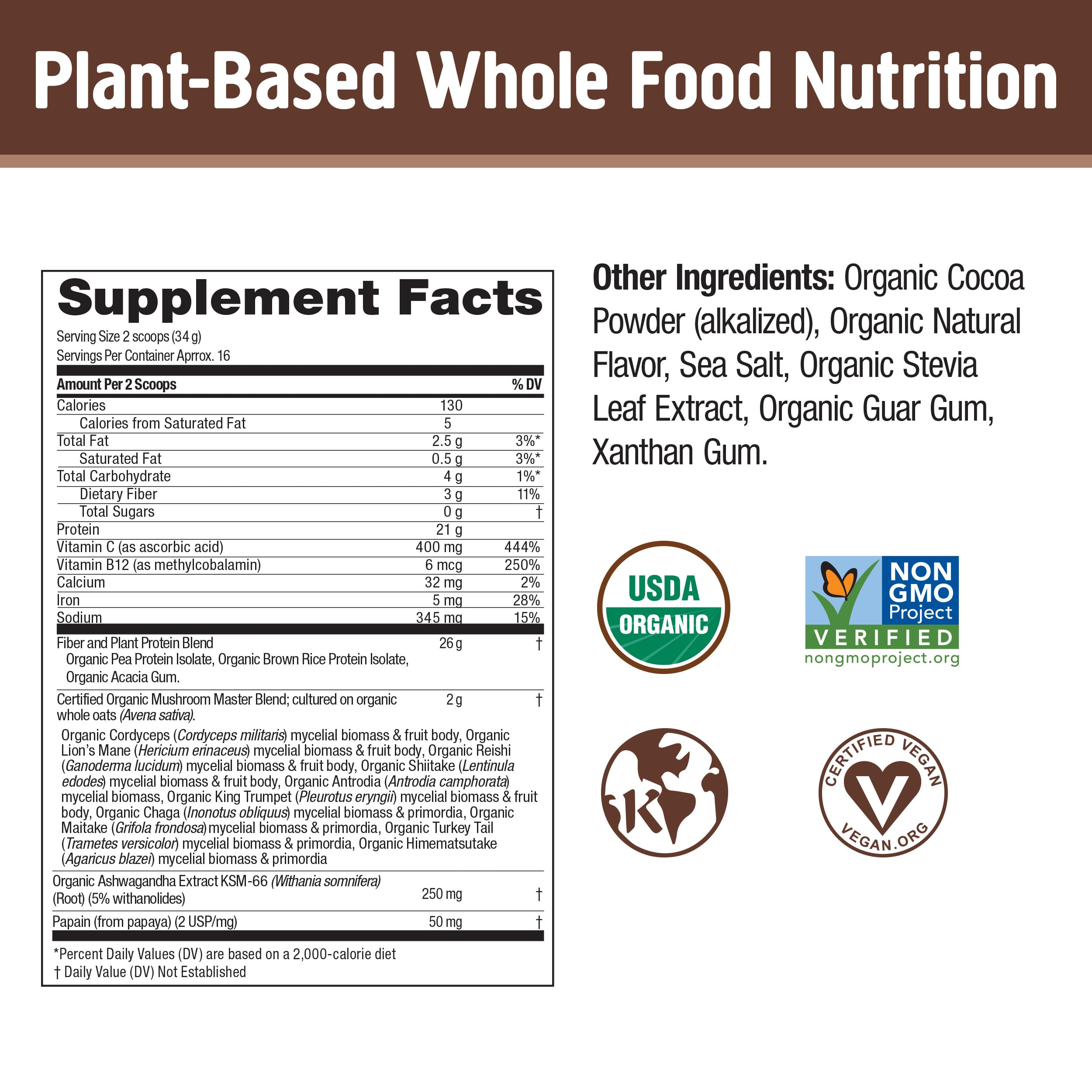 Foto 6 pulgar | Proteína En Polvo Om Mushroom Superfood Master Blend 540 Ml - Venta Internacional.
