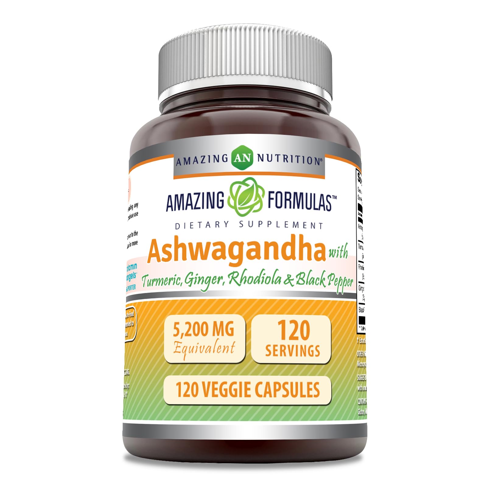 Foto 2 pulgar | Suplemento Amazing Formulas Ashwagandha 5200 Mg 120 Cápsulas - Venta Internacional.