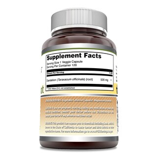 Foto 3 | Suplemento Amazing Formulas: Raíz De Diente De León, 520 Mg, 120 Cápsulas - Venta Internacional.
