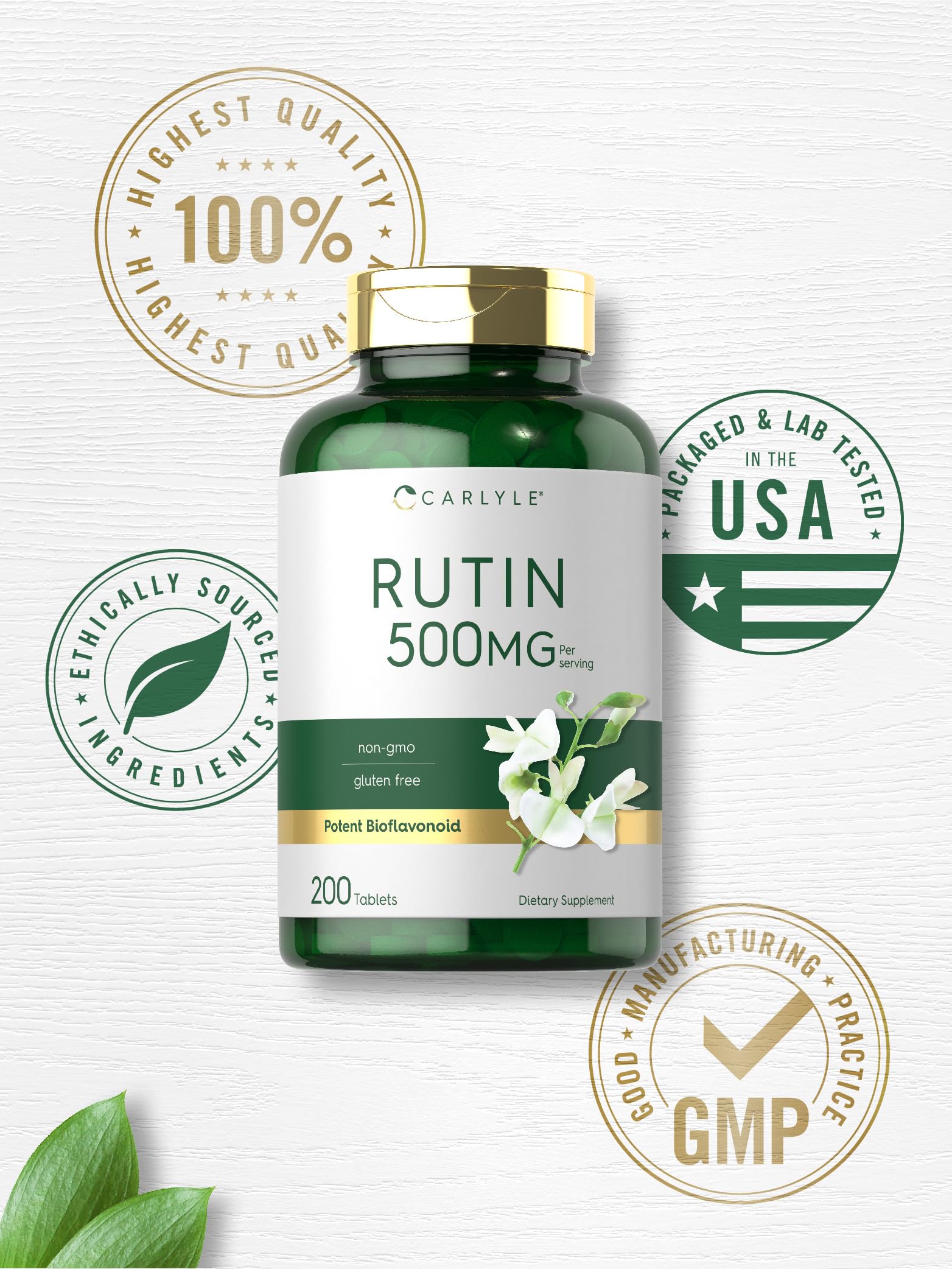 Foto 6 pulgar | Suplemento Carlyle Rutin 500 Mg 200 Tabletas Vegetariano - Venta Internacional.