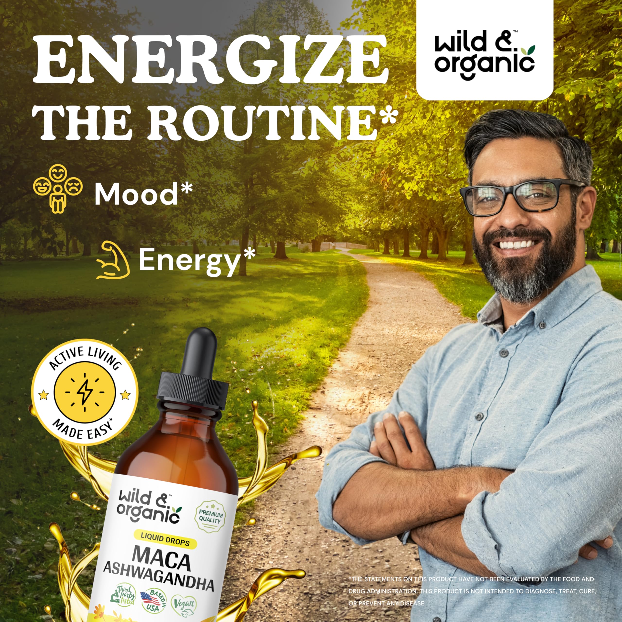 Foto 3 pulgar | Suplementos De Maca Ashwagandha Salvaje Y Orgánica, 120 Ml, Sin Alcohol - Venta Internacional.