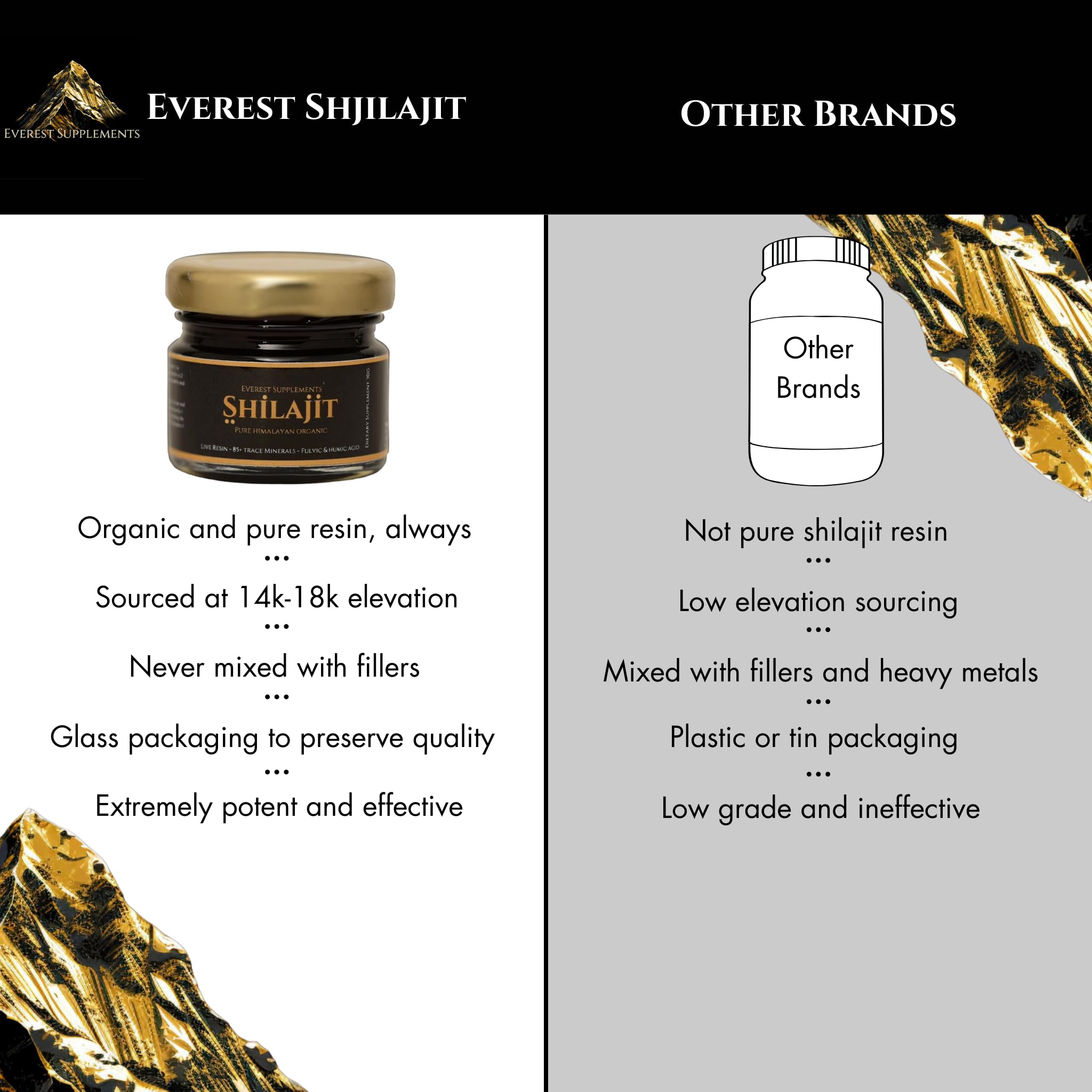 Foto 4 pulgar | Suplementos De Resina Shilajit Everest, Grado Dorado, 30 G, Orgánicos - Venta Internacional.