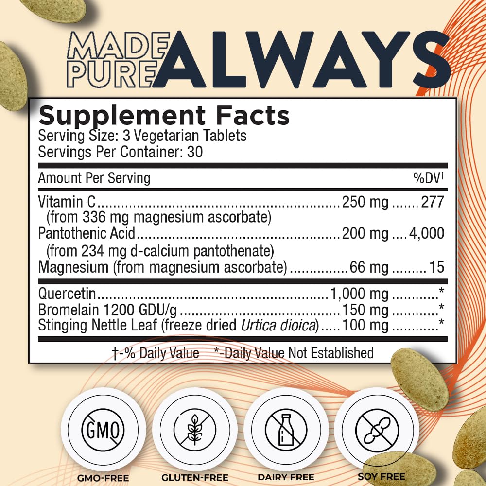 Foto 3 pulgar | Suplemento Mt. Angel Vitamins, Quercetina Y Ortiga, 1000 Mg - Venta Internacional.