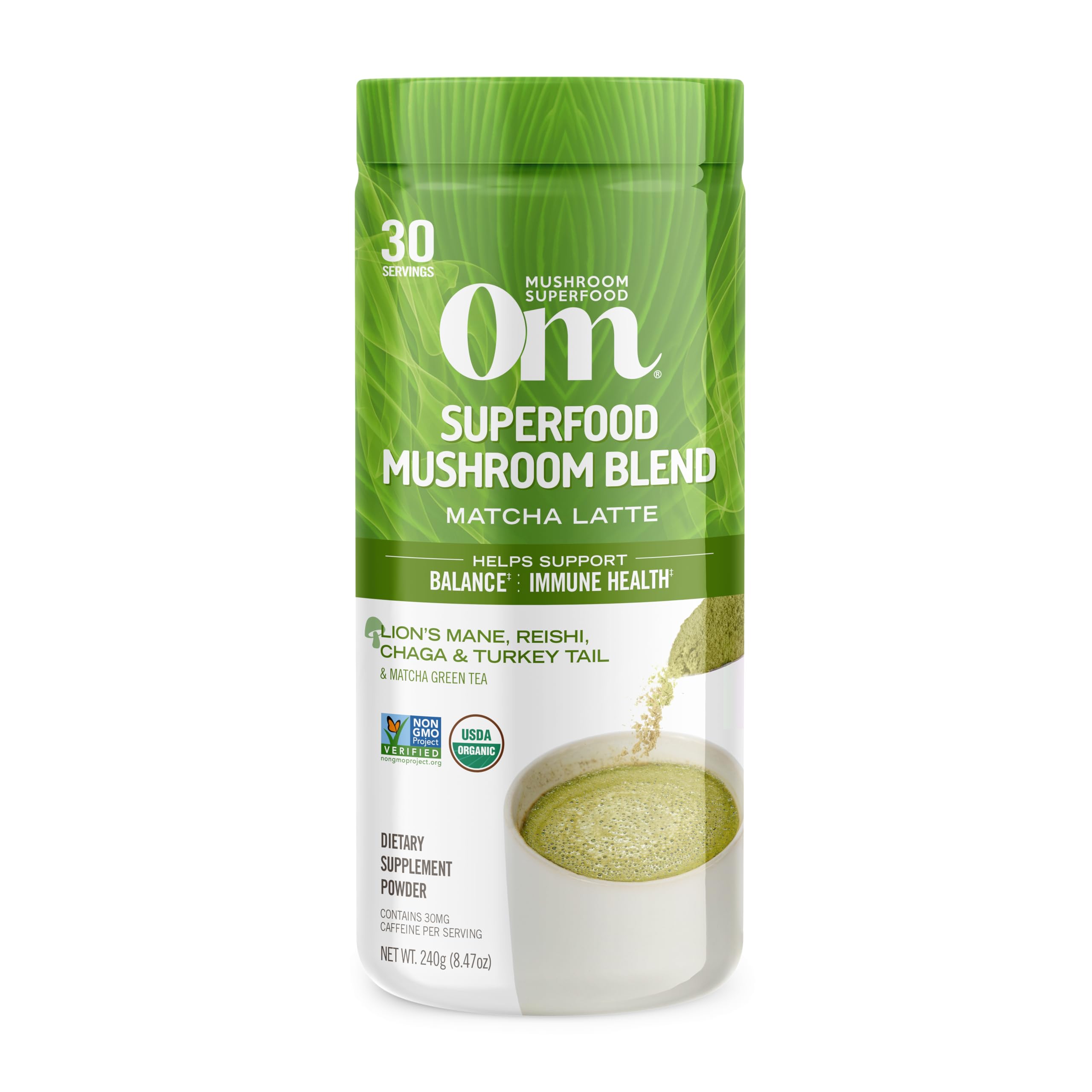 Foto 2 pulgar | Suplemento Om Mushroom Superfood Matcha Latte, 250 Ml, 30 Porciones - Venta Internacional.