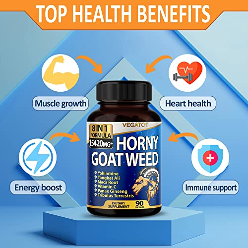 Foto 5 pulgar | Suplemento Vegatot Horny Goat Weed 15420 Mg 90 Cápsulas - Venta Internacional.