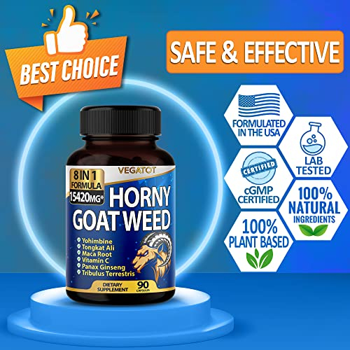Foto 7 pulgar | Suplemento Vegatot Horny Goat Weed 15420 Mg 90 Cápsulas - Venta Internacional.