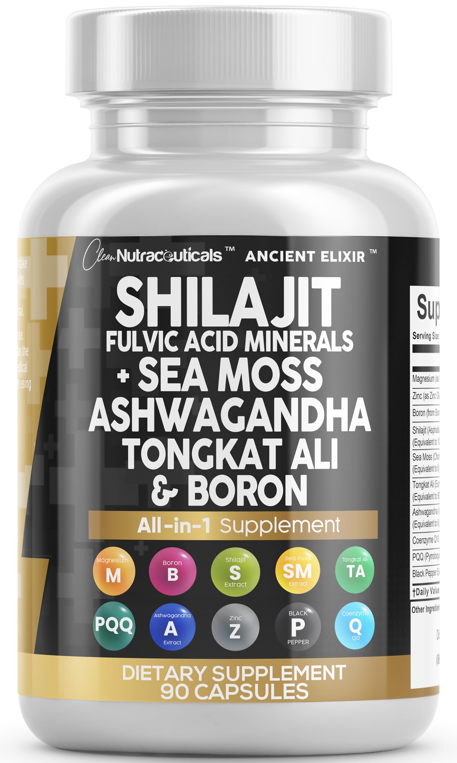Foto 2 pulgar | Suplemento De 10.000 Mg De Shilajit De Clean Nutraceuticals Con Musgo Marino - Venta Internacional.