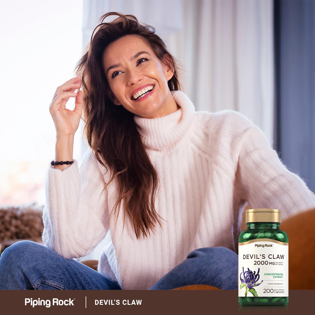 Foto 7 pulgar | Suplemento Piping Rock Devils Claw 2000 Mg 200 Cápsulas - Venta Internacional.