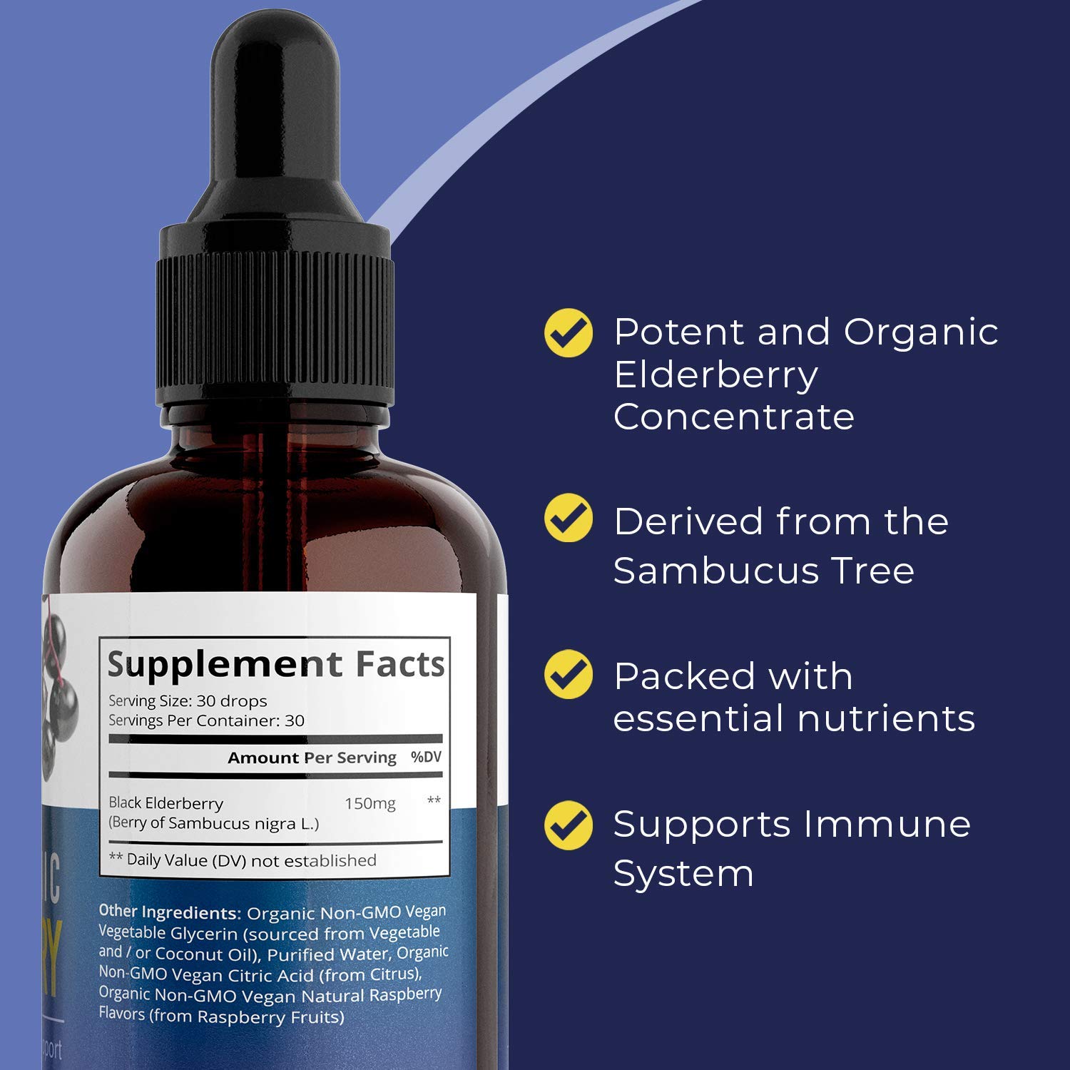 Foto 4 pulgar | Sirope De Saúco Maximmunity Organic, Suministro Para 60 Días, 60 Ml X2 - Venta Internacional.