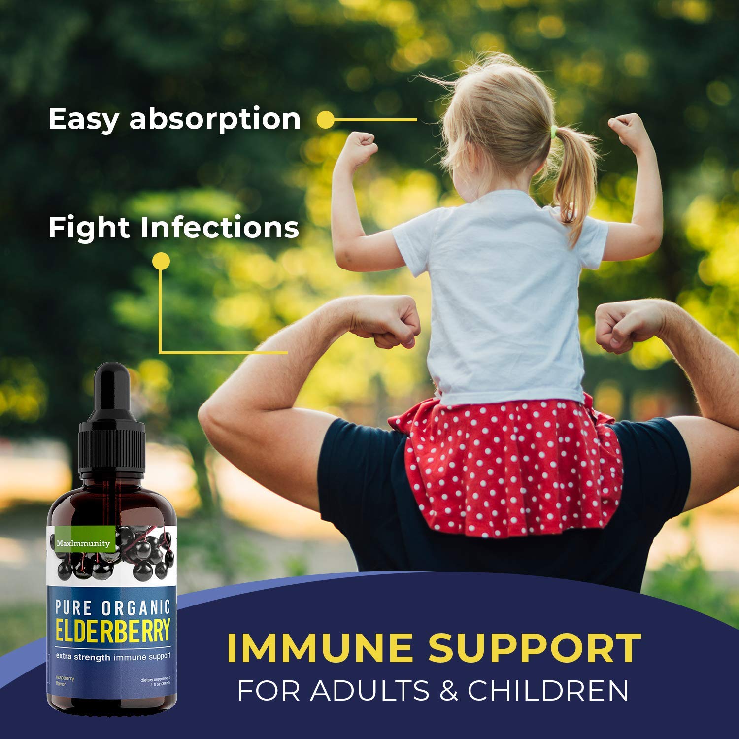Foto 5 pulgar | Sirope De Saúco Maximmunity Organic, Suministro Para 60 Días, 60 Ml X2 - Venta Internacional.