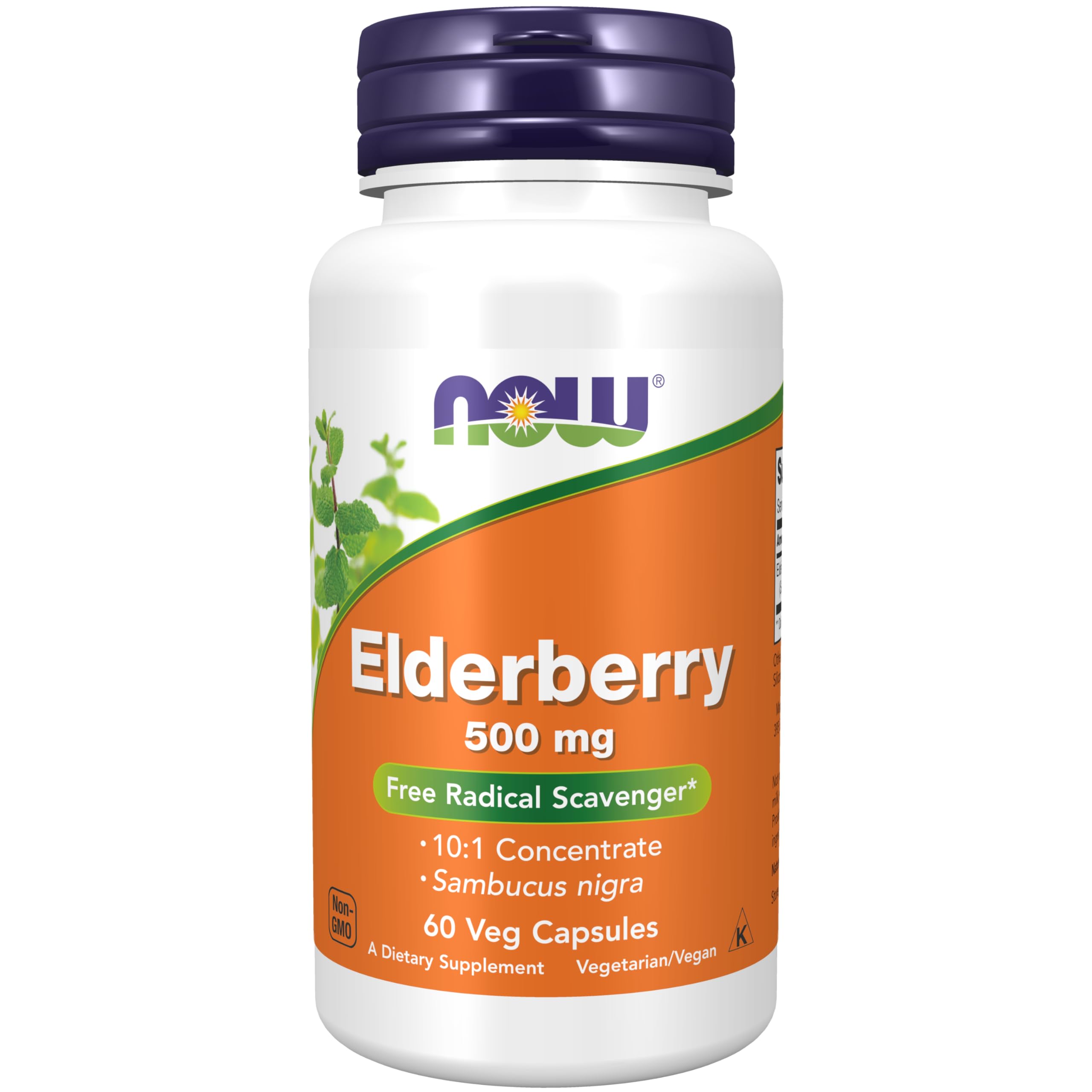 Supplement Now Foods Saúco 500 Mg, Concentrado 10:1, 60 Cápsulas - Venta Internacional.