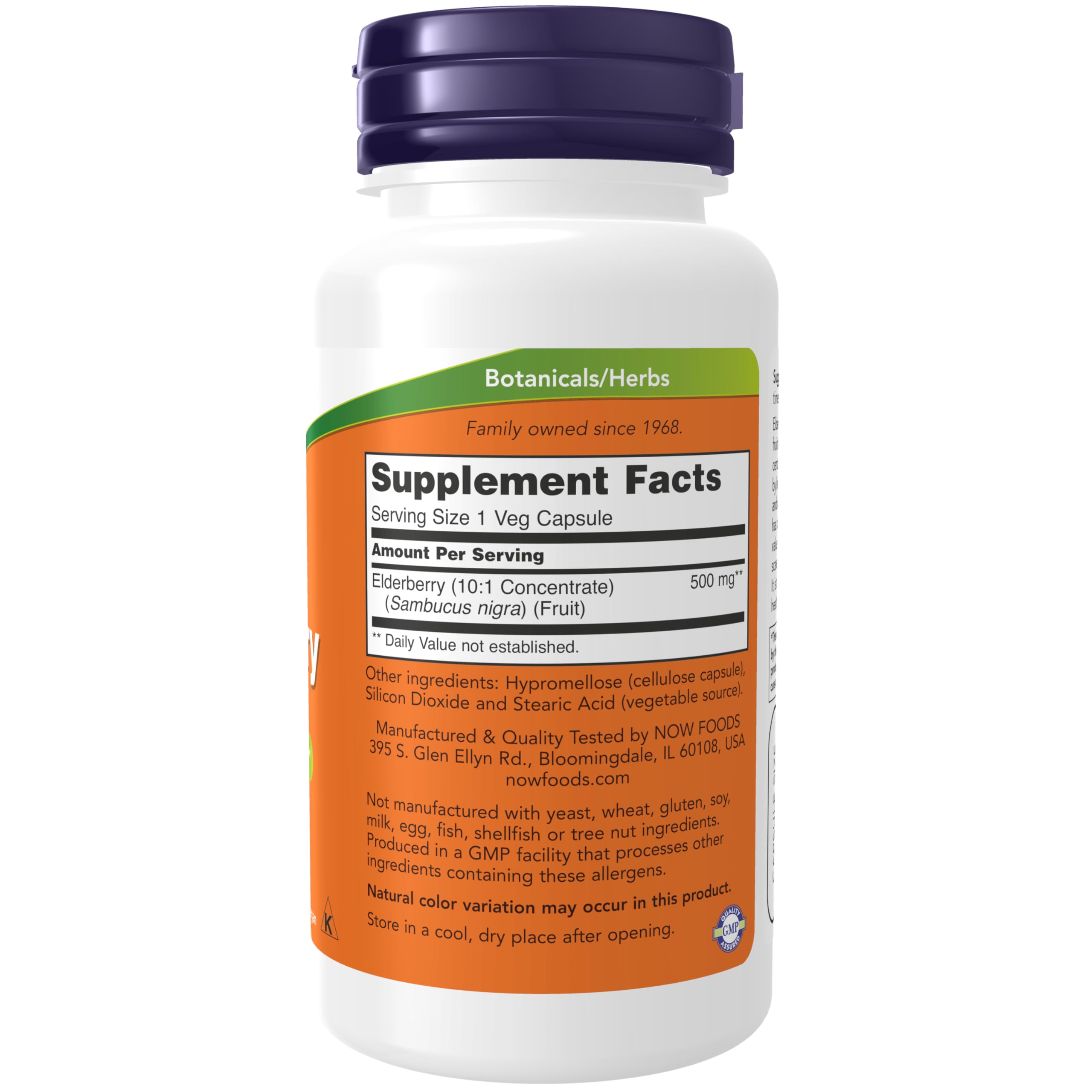 Foto 3 pulgar | Supplement Now Foods Saúco 500 Mg, Concentrado 10:1, 60 Cápsulas - Venta Internacional.