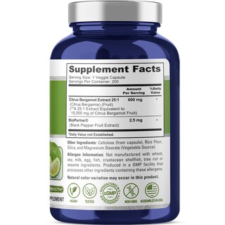Foto 2 | Suplemento Nusapure Citrus Bergamot 15,000 Mg 200 Cápsulas - Venta Internacional.