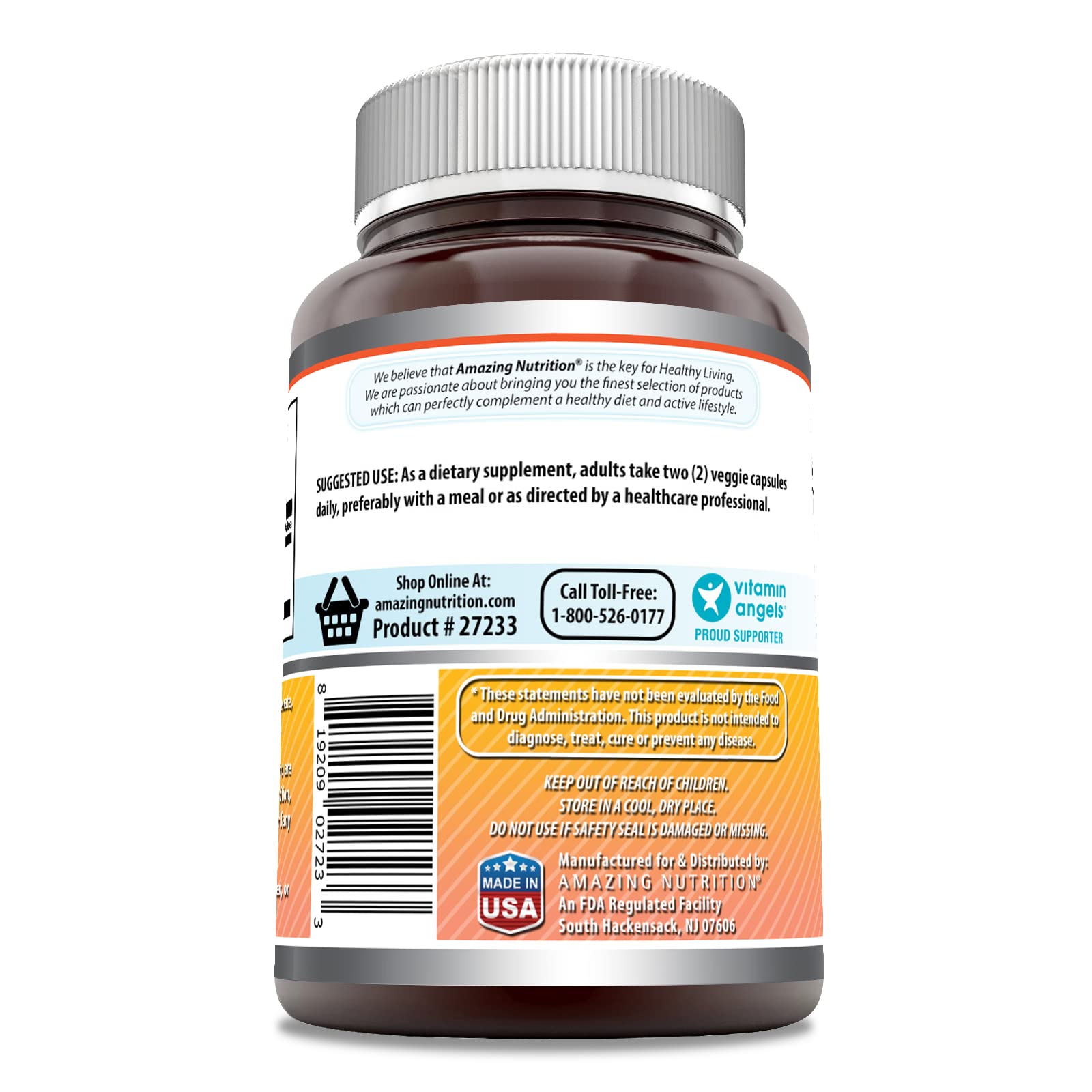 Foto 4 pulgar | Suplemento Amazing Formulas Berberine 1200 Mg 120 Cápsulas - Venta Internacional.