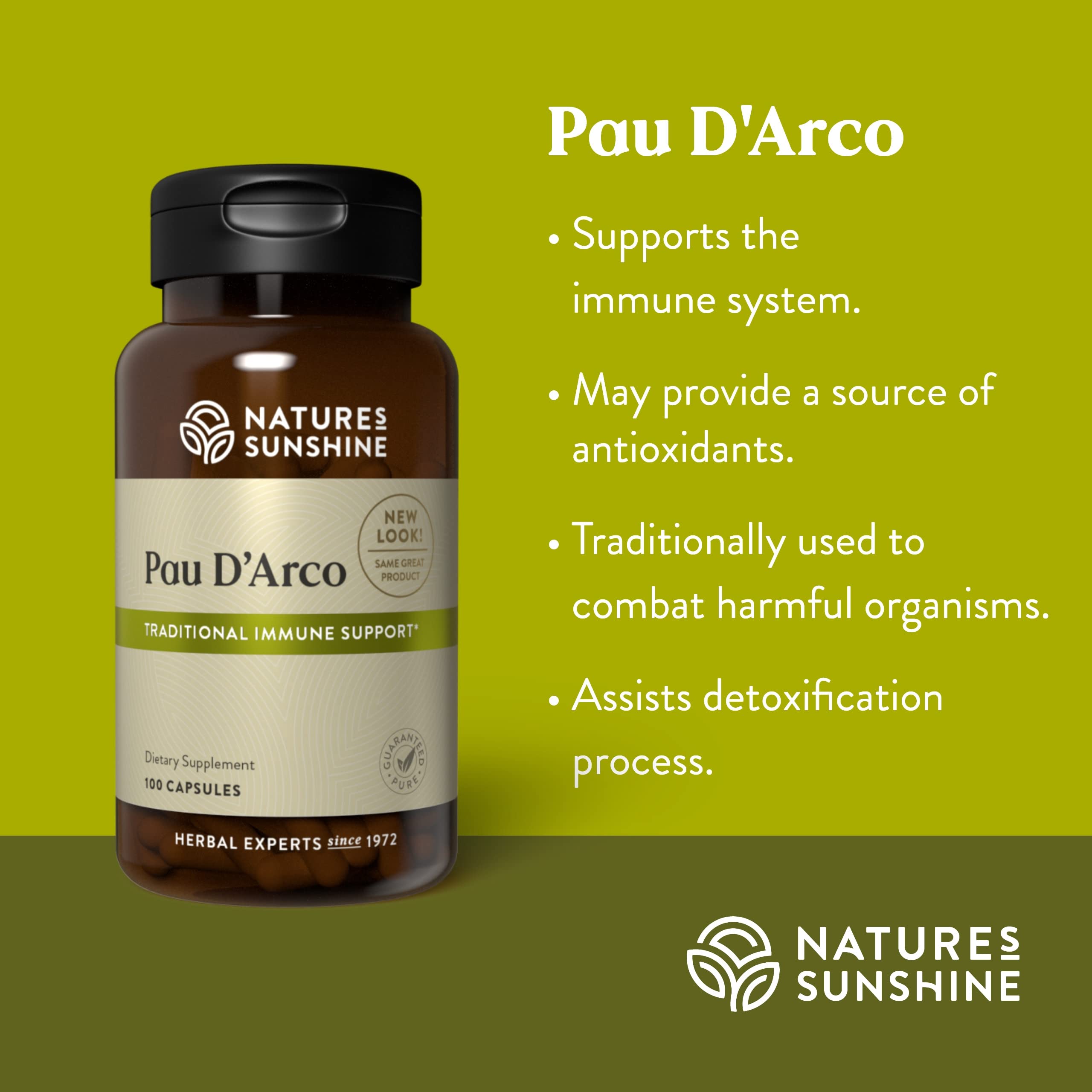 Foto 4 | Suplemento Nature's Sunshine Pau D' Arco 100 Cápsulas - Venta Internacional.