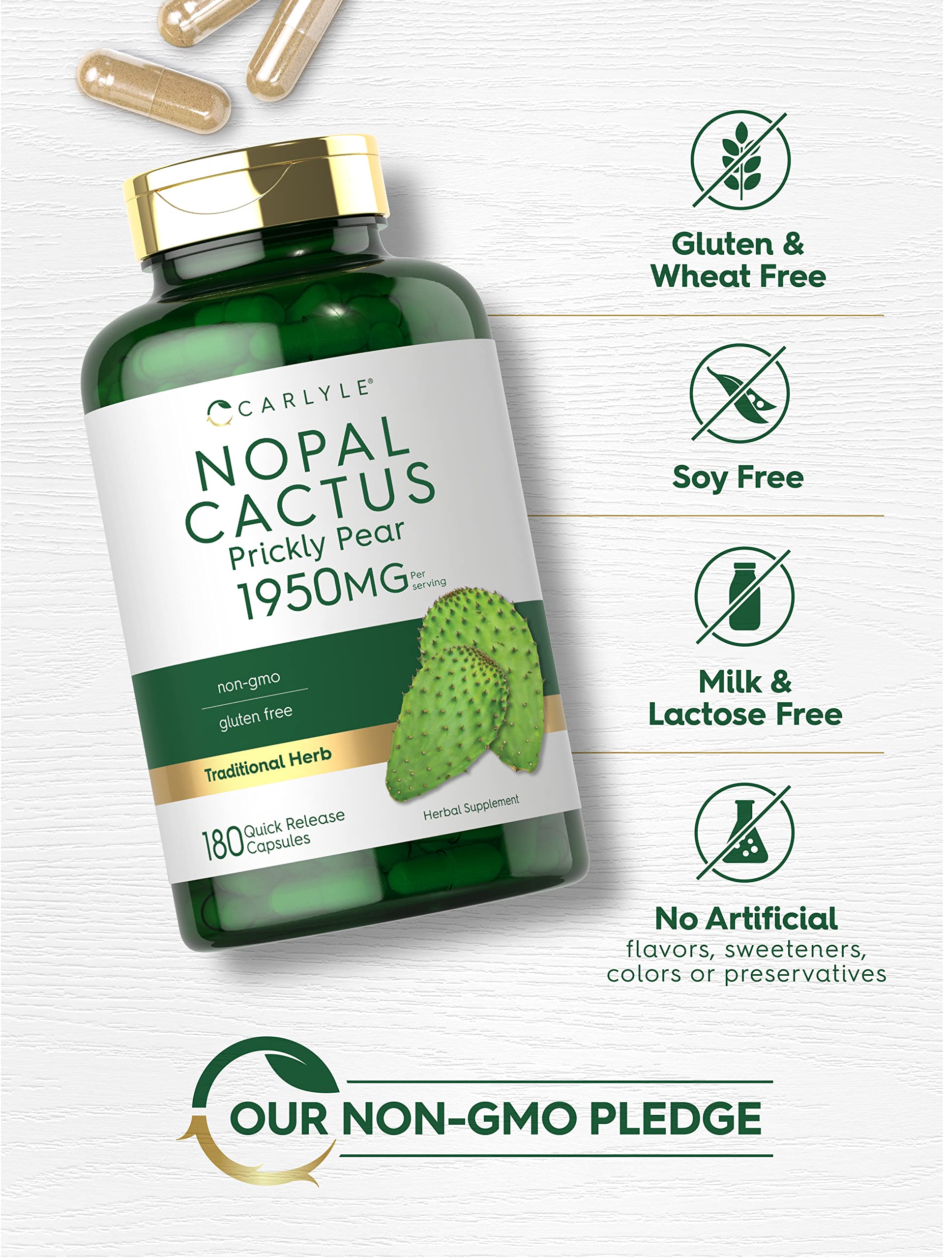 Foto 4 | Suplemento Carlyle Prickly Pear 1950 Mg 180 Cápsulas - Venta Internacional.