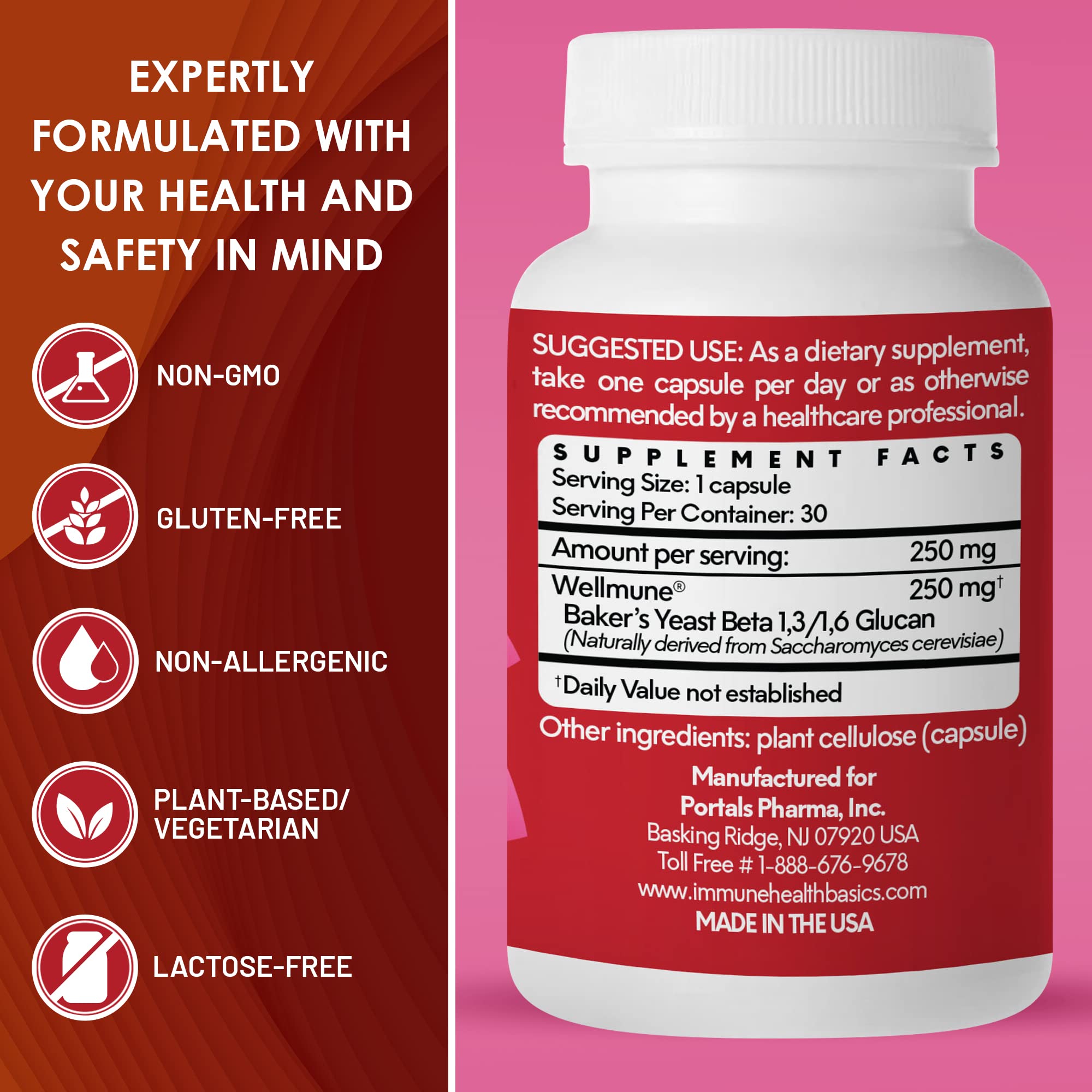 Foto 4 pulgar | Suplemento Immune Health Basics Wellmune Beta Glucan 250 Mg - Venta Internacional.