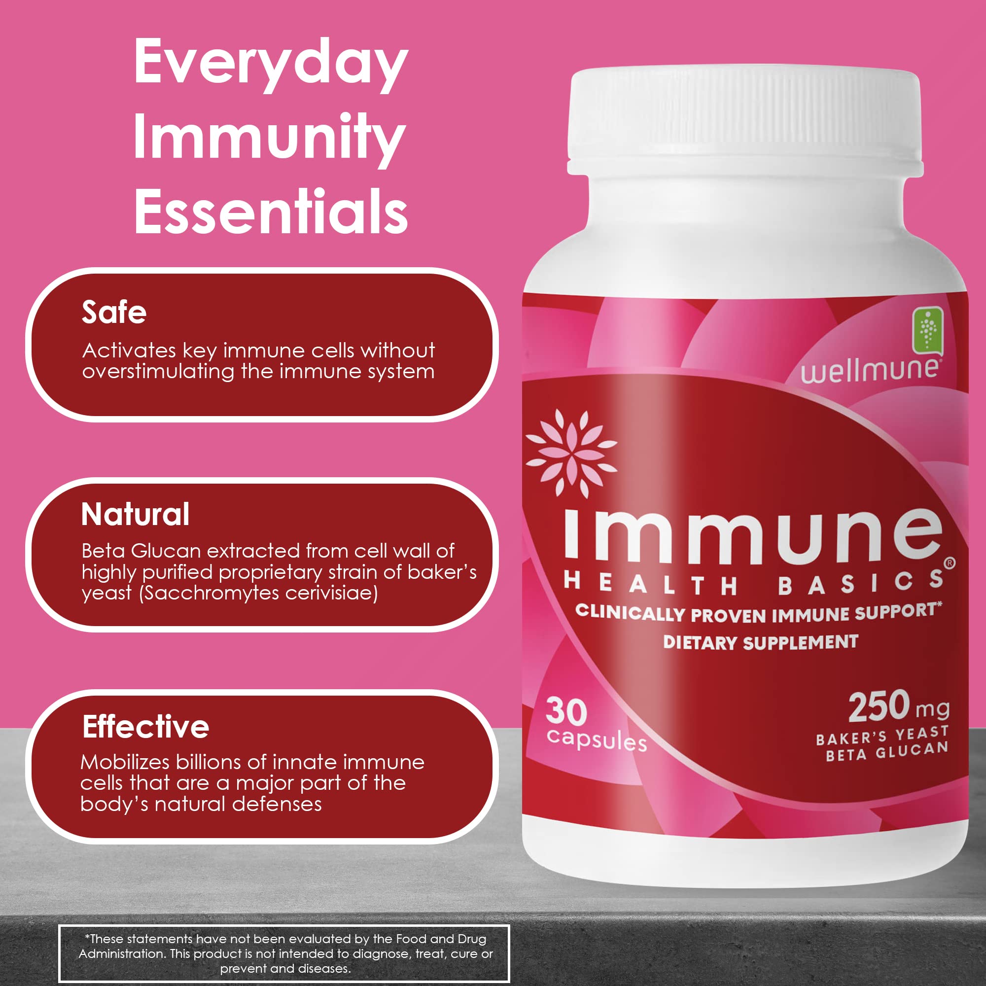 Foto 5 pulgar | Suplemento Immune Health Basics Wellmune Beta Glucan 250 Mg - Venta Internacional.