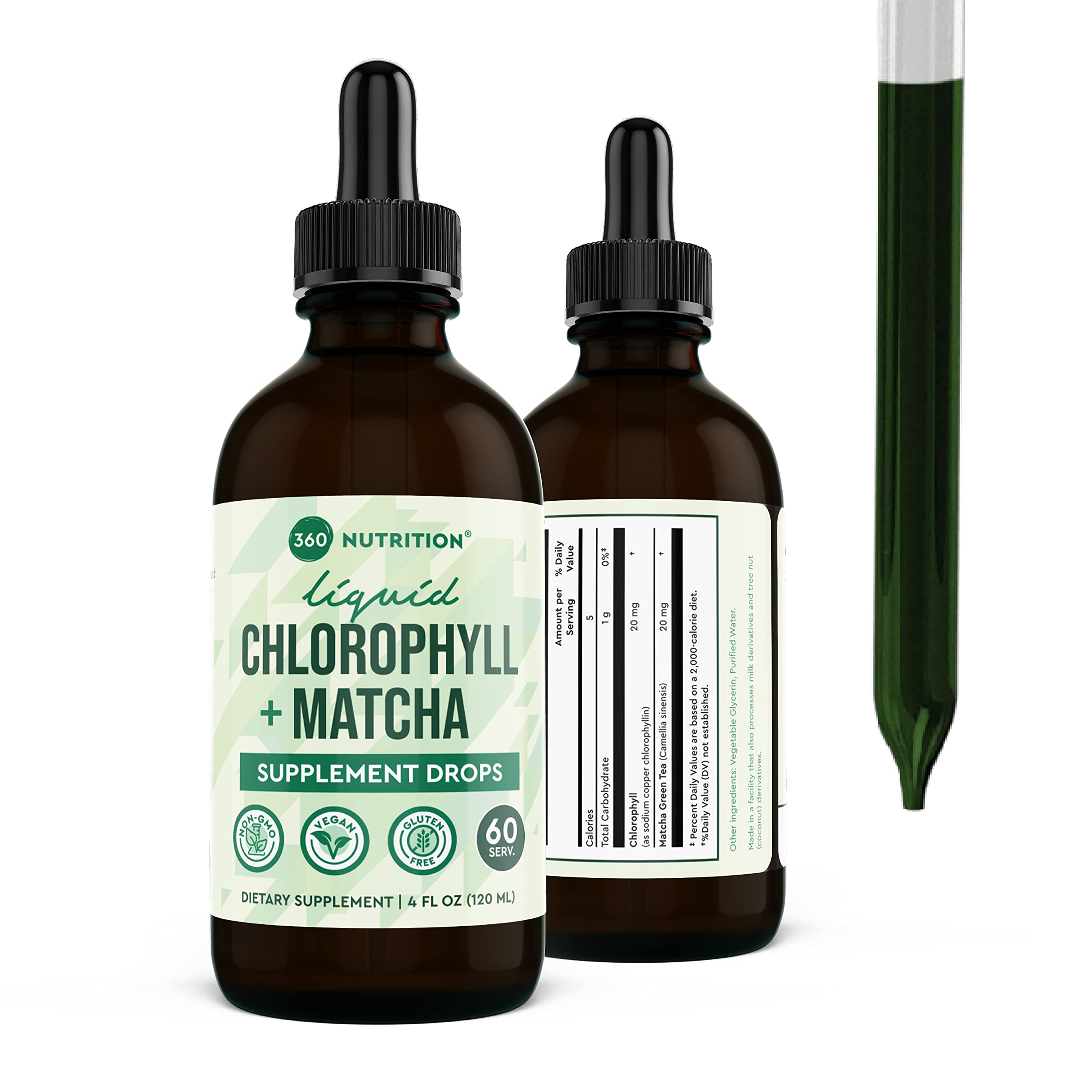 Foto 1 | Clorofila Líquida Y Gotas De Matcha Supplement 360 Nutrition - Venta Internacional.